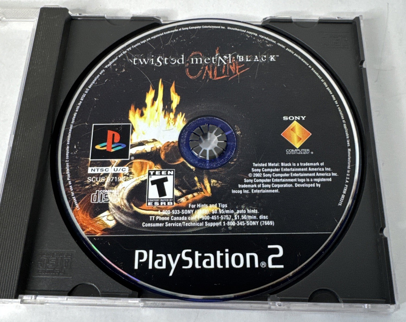 Twisted Metal Black Online (Sony PlayStation 2 2002) PS2 DISC ONLY Tested