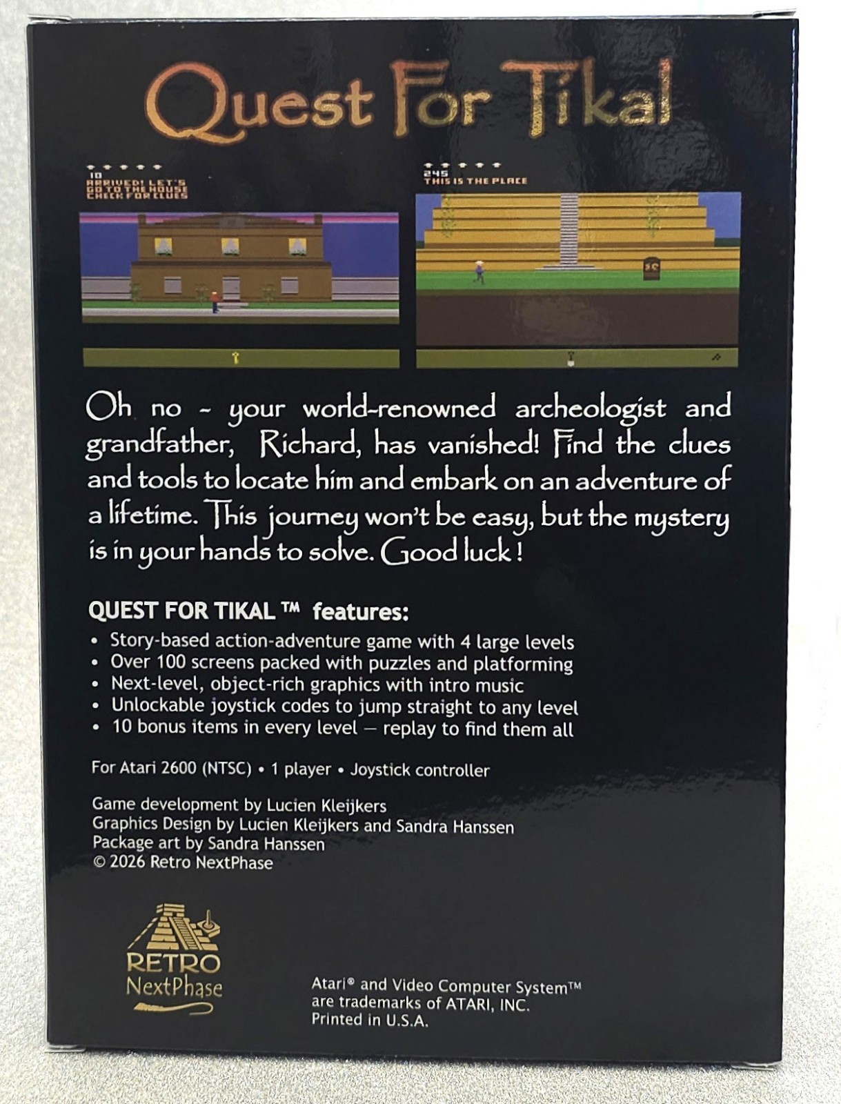 Quest For Tikal – Atari 2600/2600+ Game – Launch Edition – NTSC (limit 1)