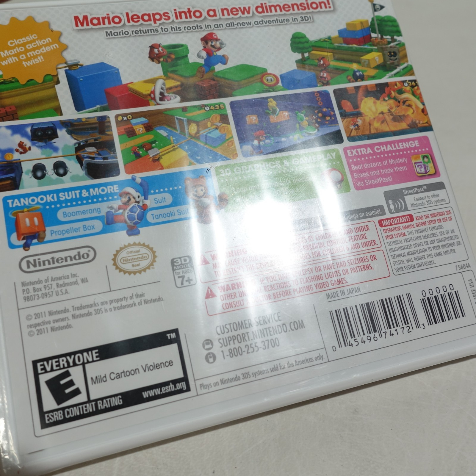 Super Mario 3D Land (Nintendo 3DS, 2011) White Case US Print NEW Factory Sealed