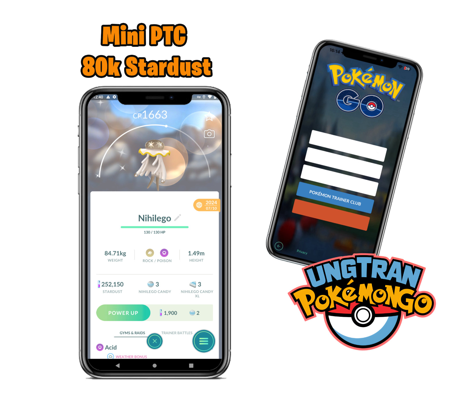 Shiny Nihilego Level15 – mini P T C 100k stardust