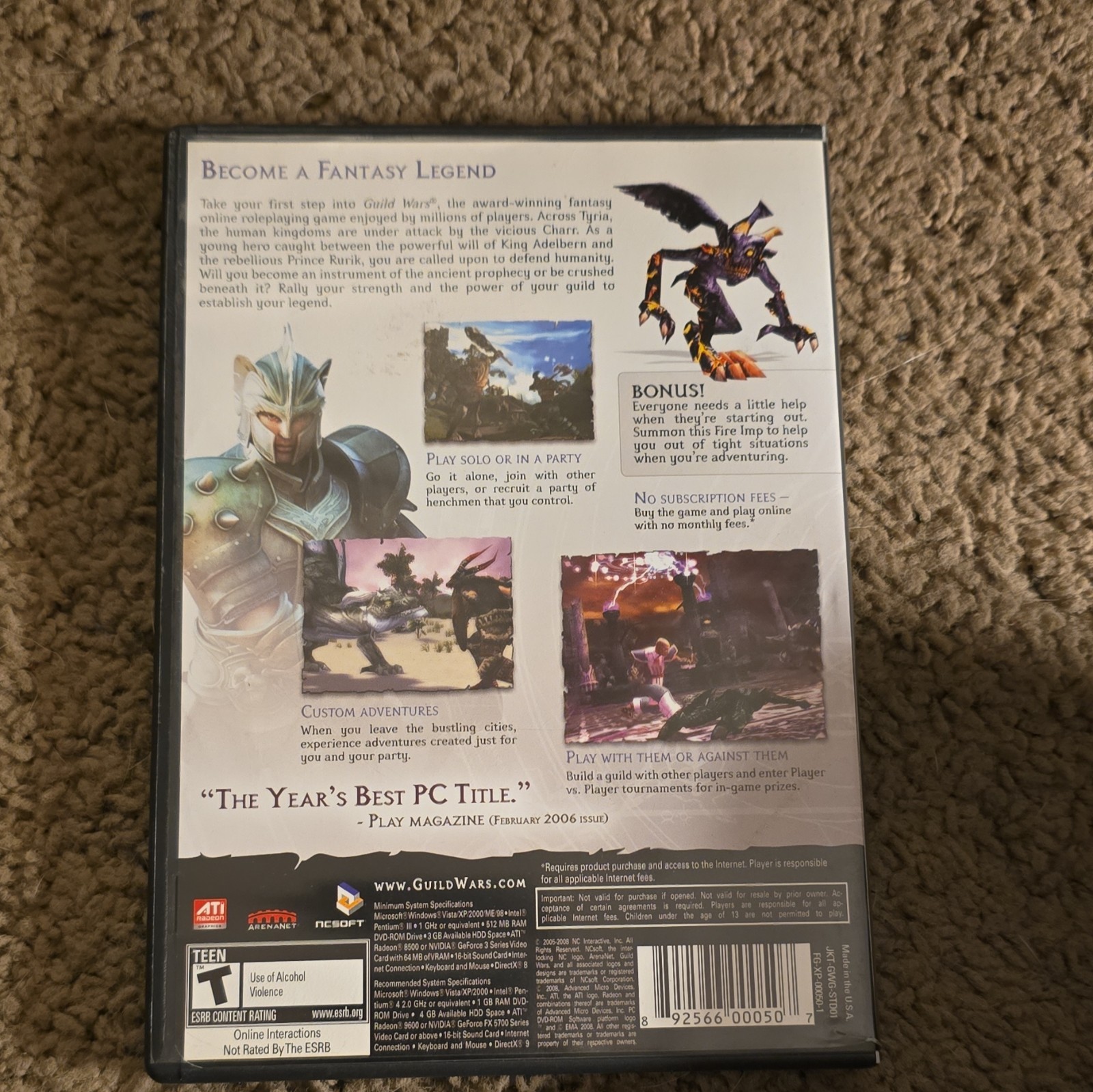 NCsoft Guild Wars GOTY Edition PC RPG Manual Included T (Teen) 2006