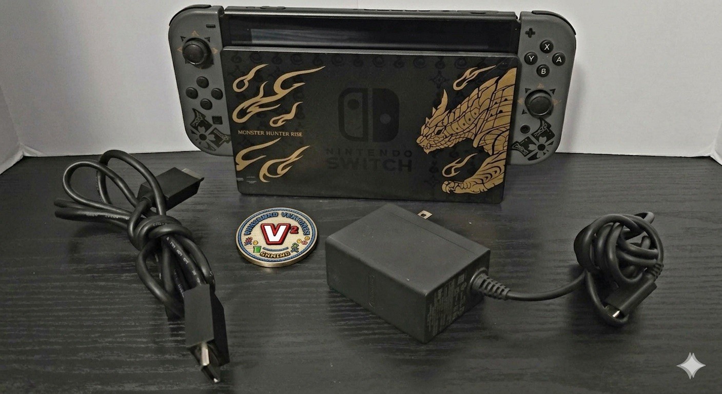 Nintendo Switch Monster Hunter Rise Deluxe Edition Console 32GB Dock HDMI Wi-Fi