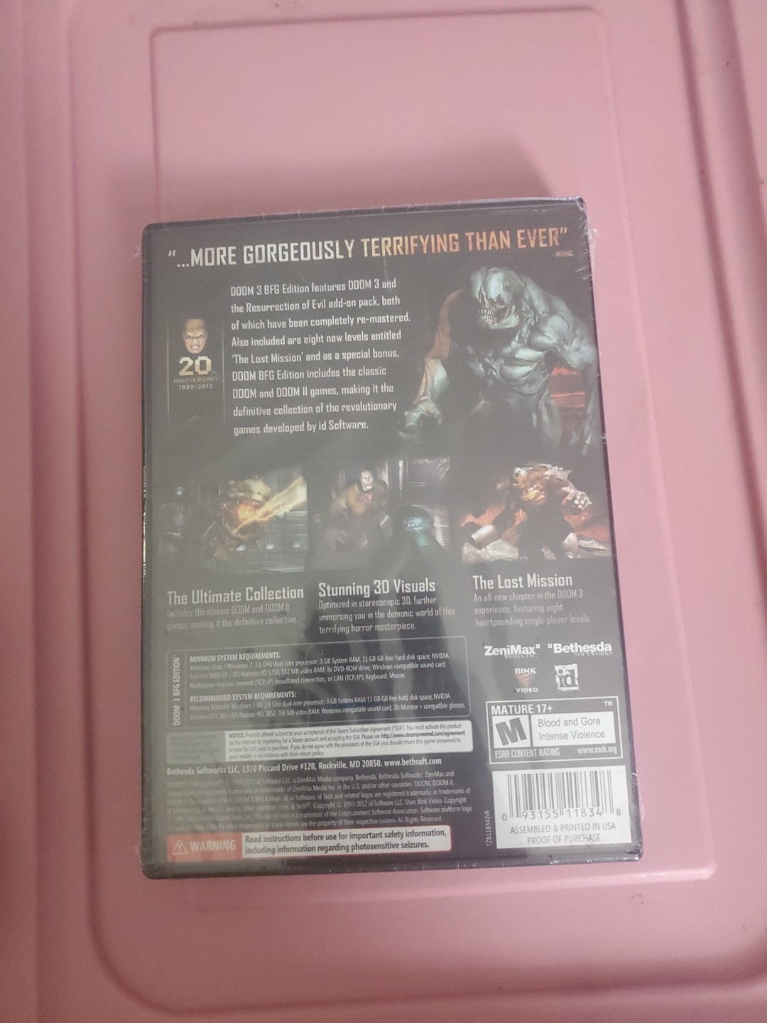 Doom 3: BFG Edition (PC, 2012) Sealed Brand New