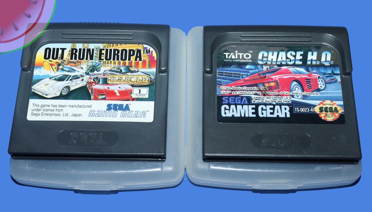 TESTED Sega GAME GEAR Racing Lot OUT RUN Europa and CHASE HQ Authentic in CASES