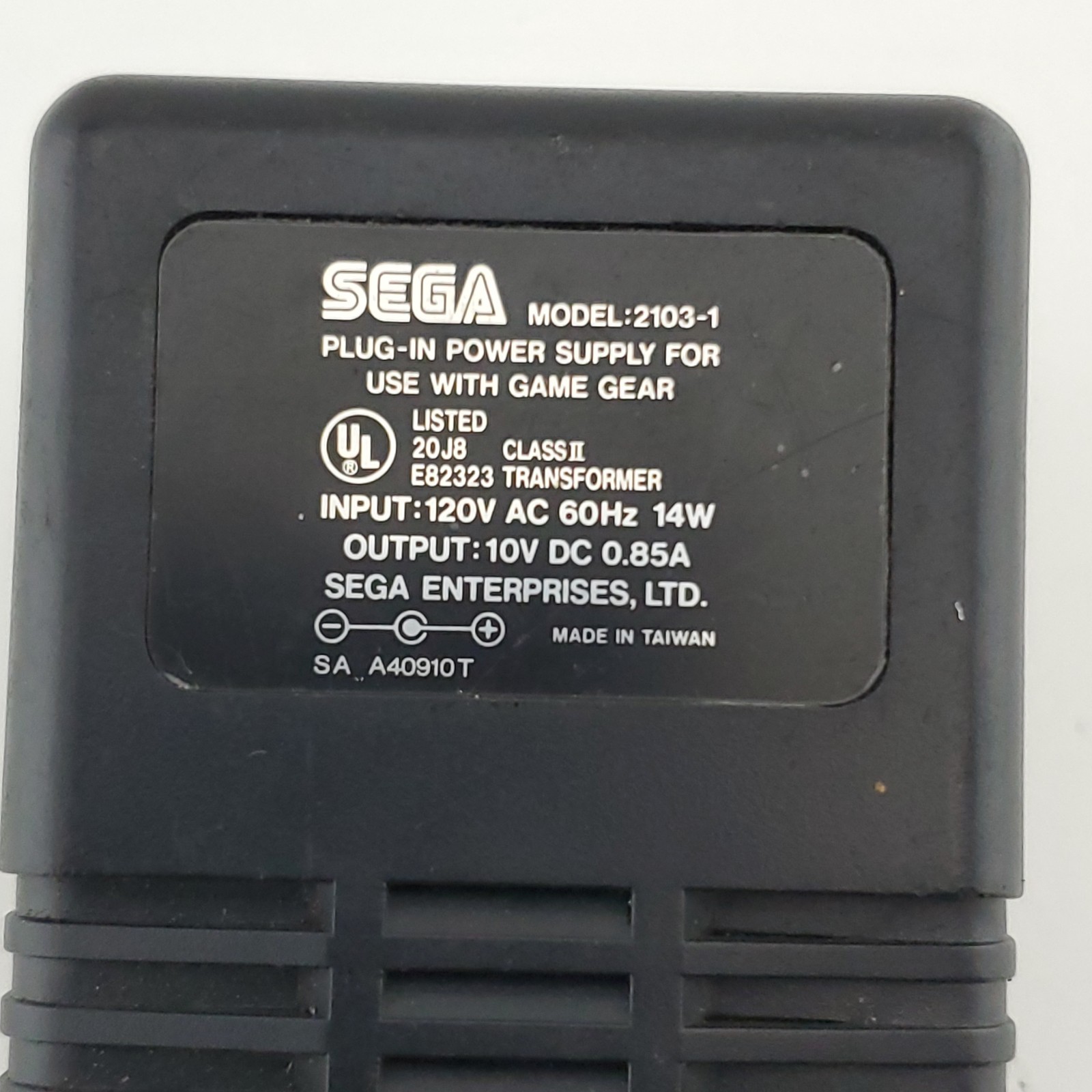 Sega 2103-1 Plug-In Power Supply Cord Charger for Sega Game Gear