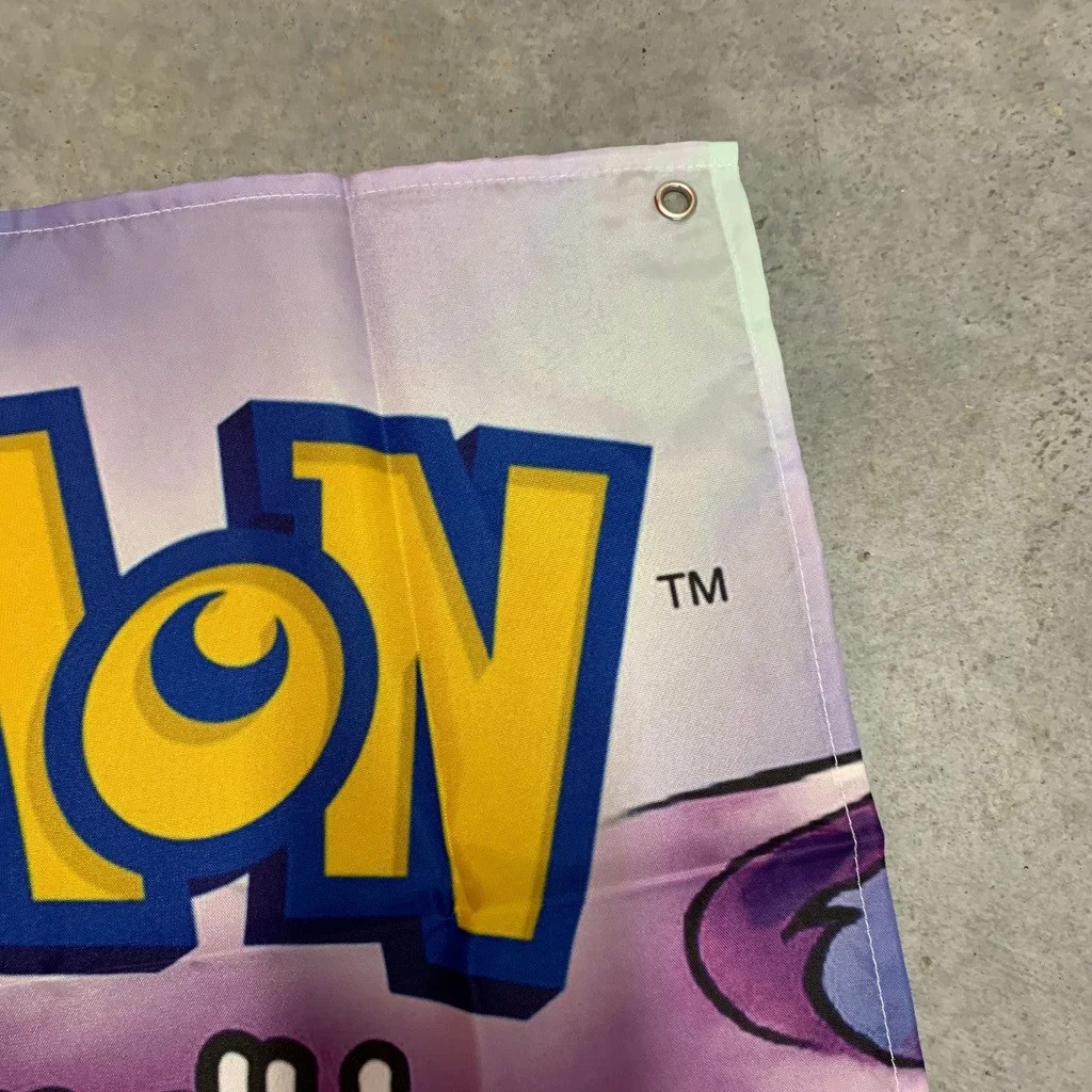 Pokemon Crystal Version Gameboy Advance Custom Wall Banner Tapestry 3 x 3 Ft