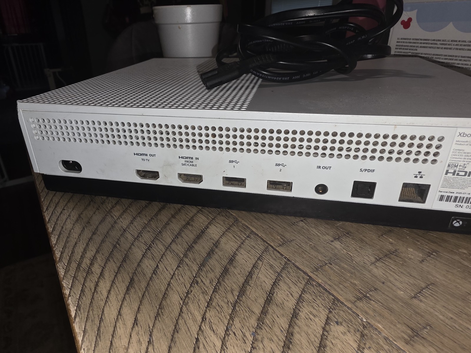 Microsoft Xbox One S 500GB – White CONSOLE & POWER CORD ONLY, Tested