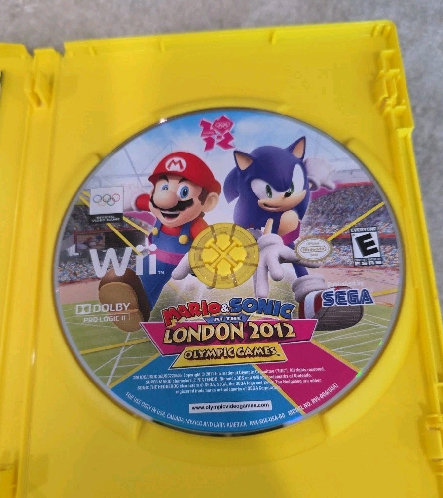 Mario & Sonic at the London 2012 Olympic Games Nintendo Wii + Manual Tested