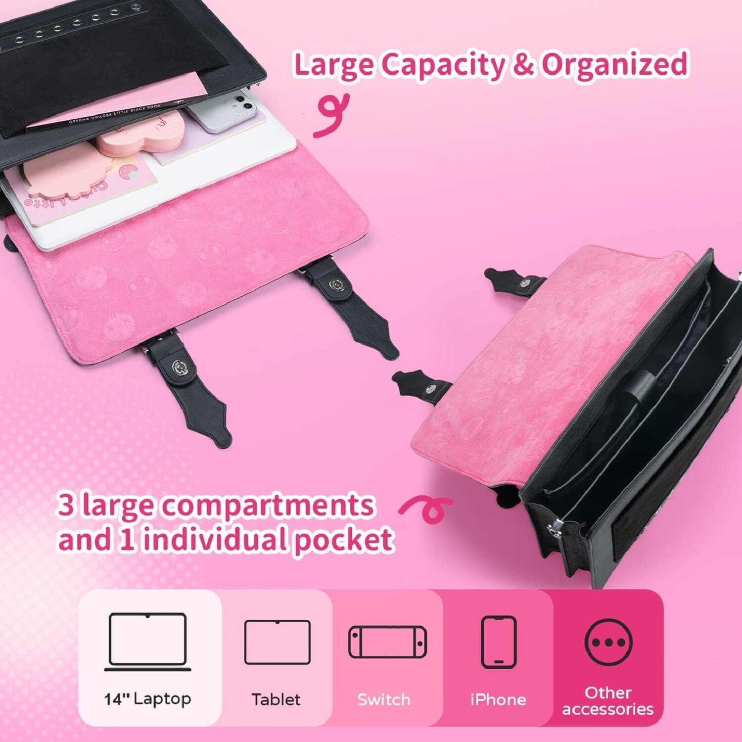 Shoulder Bag School Bag High-Capacity Backpack Handbags Travel Bag Tablet Bag