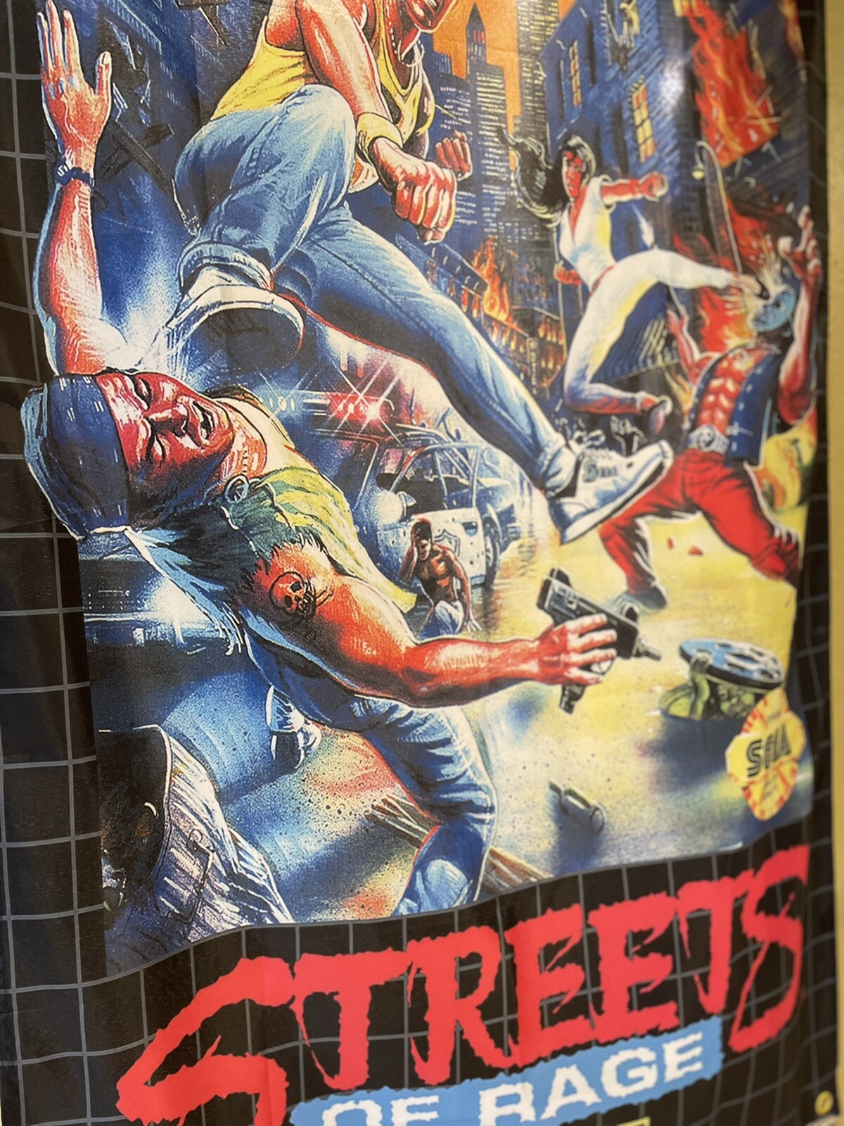 Streets of Rage 5ft Flag Sega Genesis 1991 Black Label Banner Poster