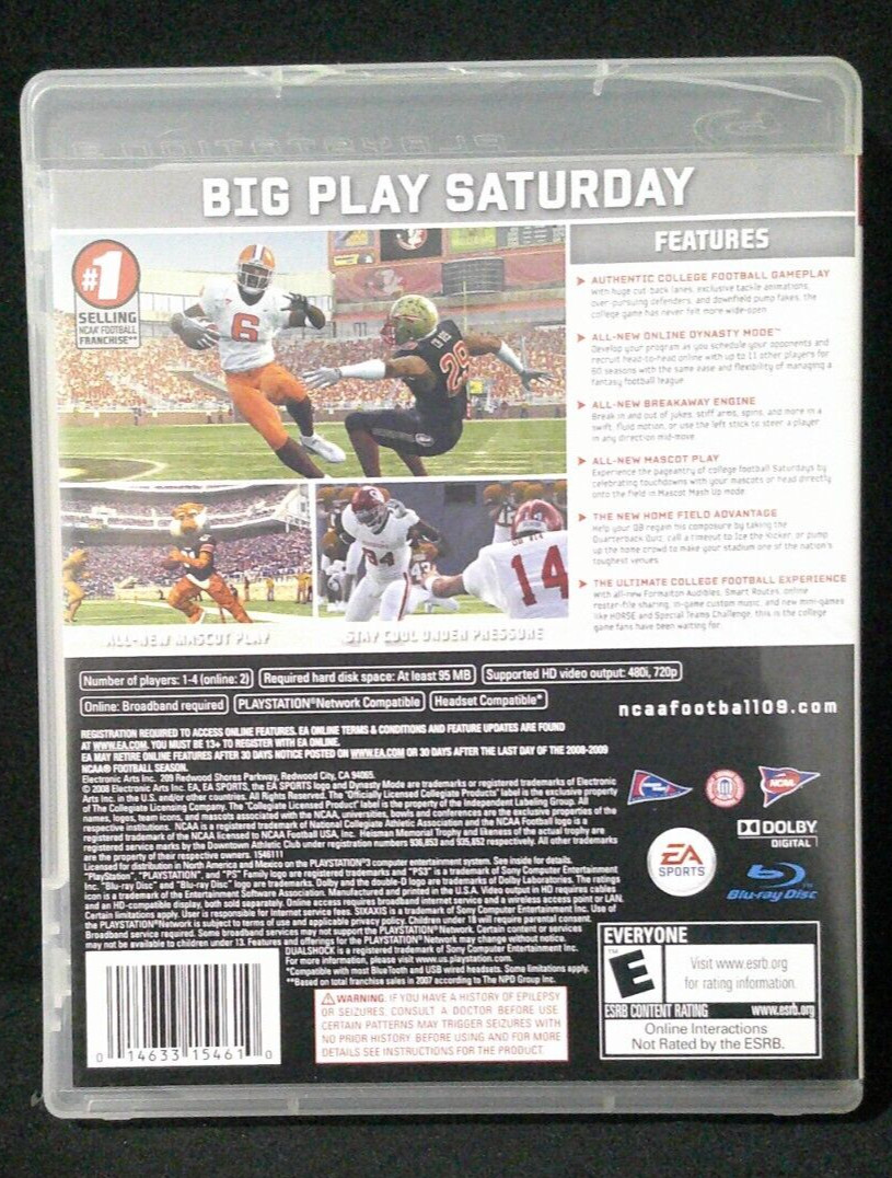 🏈 NCAA Football 09 for PS3 🏈 Experience the Thrill of College Gridiron Glory