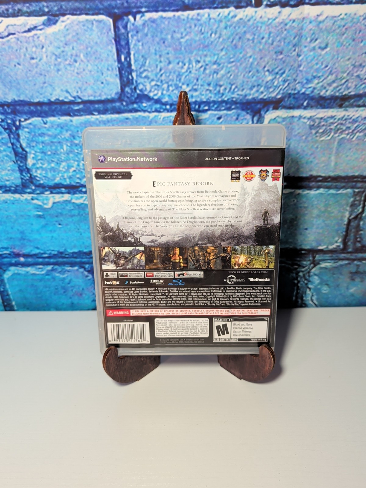 Skyrim (Sony Playstation 3 PS3, 2011) Game, Case, and Instruction Manual