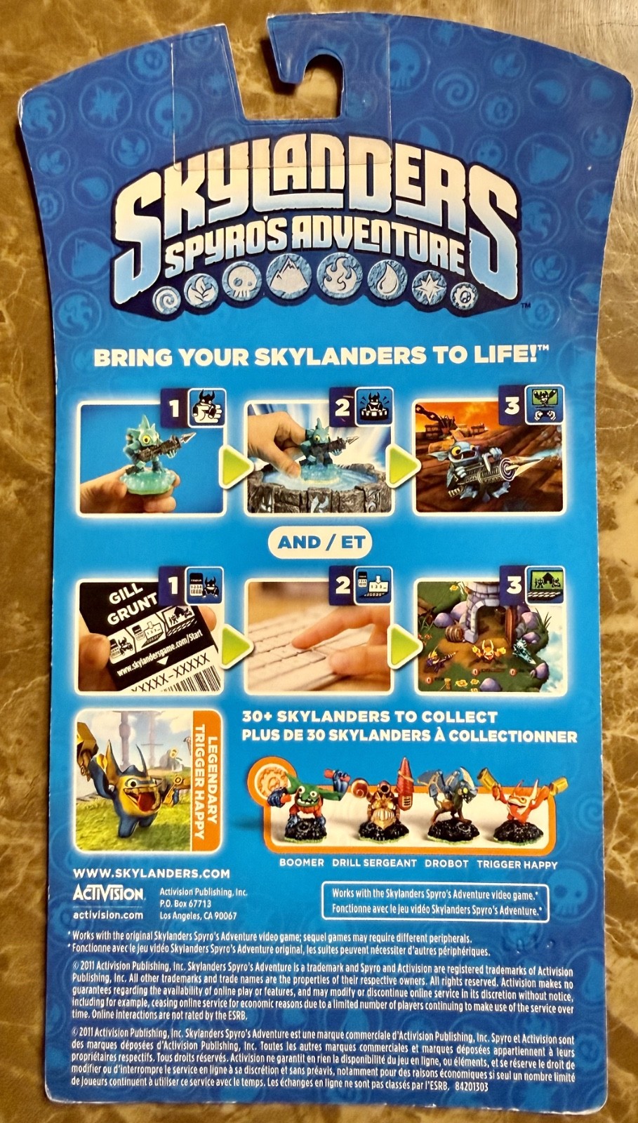 Skylanders Spyro’s Adventure LEGENDARY TRIGGER HAPPY Toys R Us Exclusive NOS