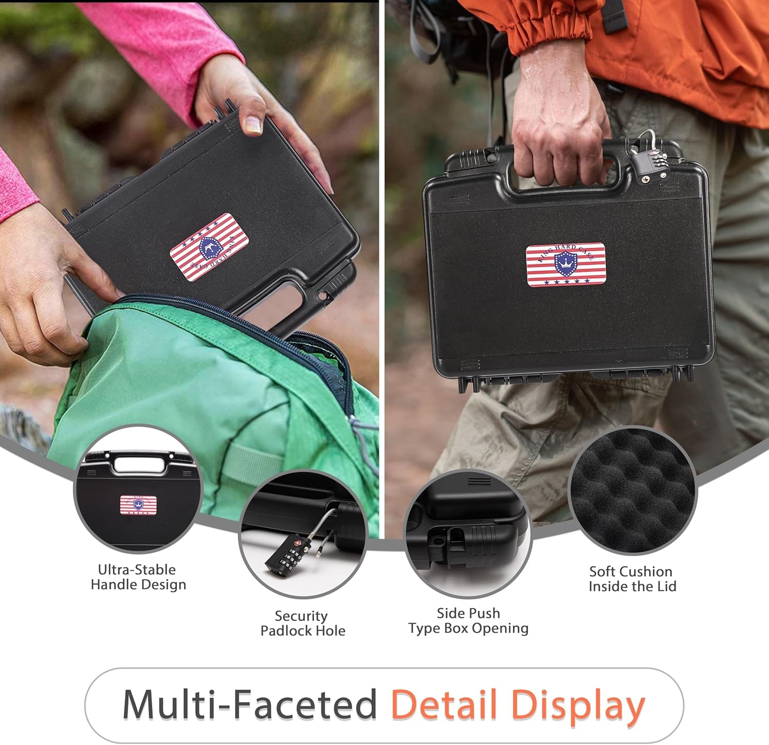 TSA Approved Firearm Gun Case for Handgun Pistol Revolver Shockproof Gun Storage