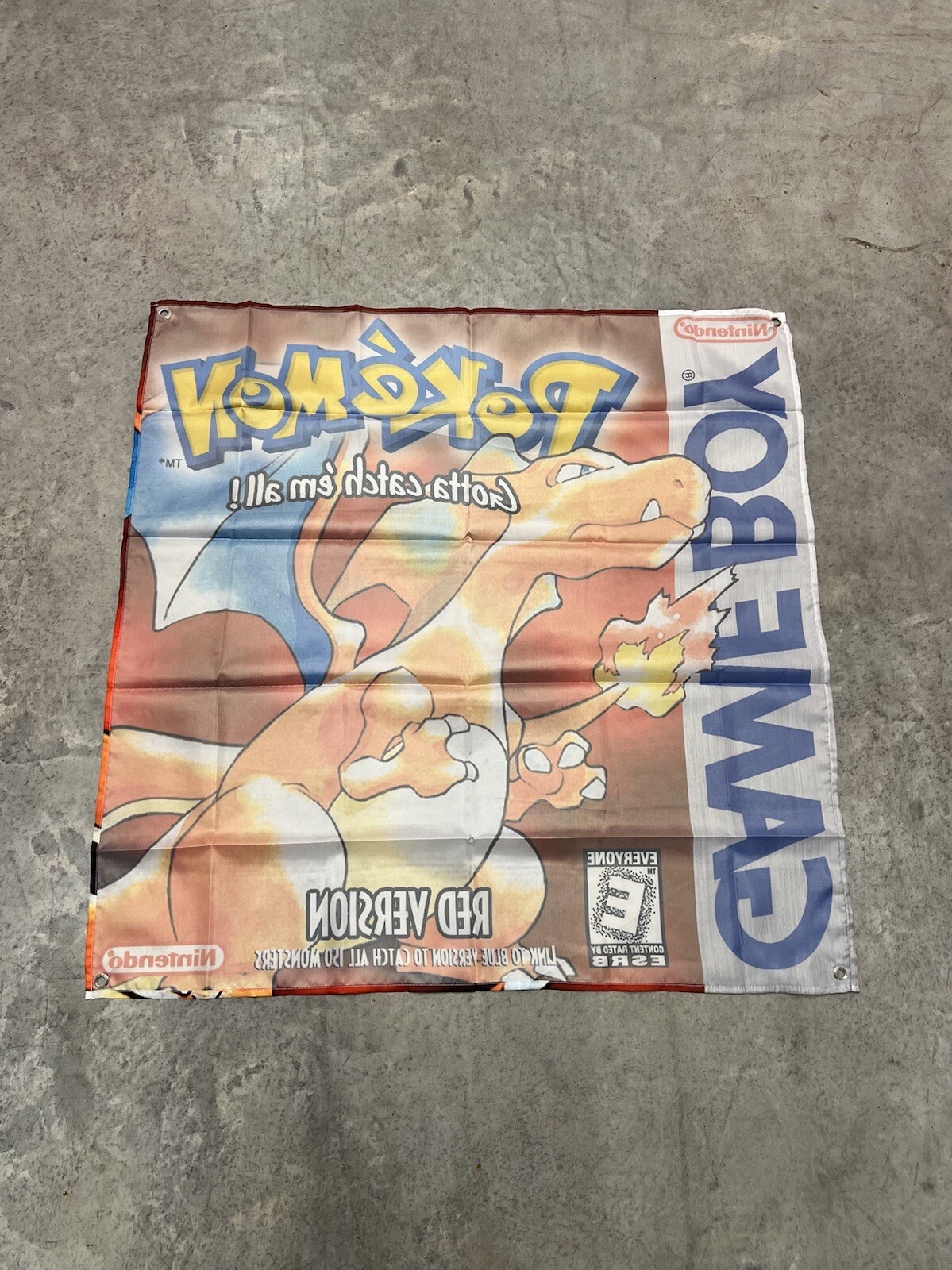 Pokemon Red Version Gameboy Wall Flag Banner Tapestry 3 x 3 Ft