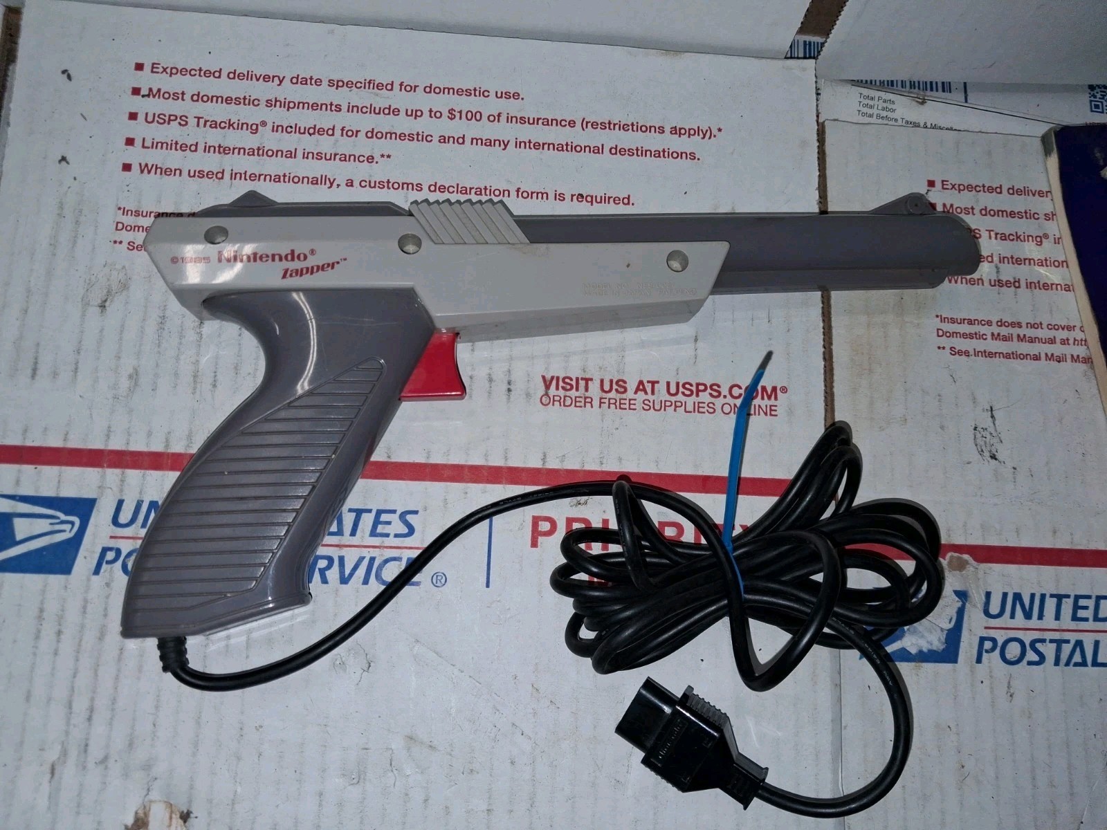 Gray Nintendo NES-005 Zapper Light Gun Controller 1985