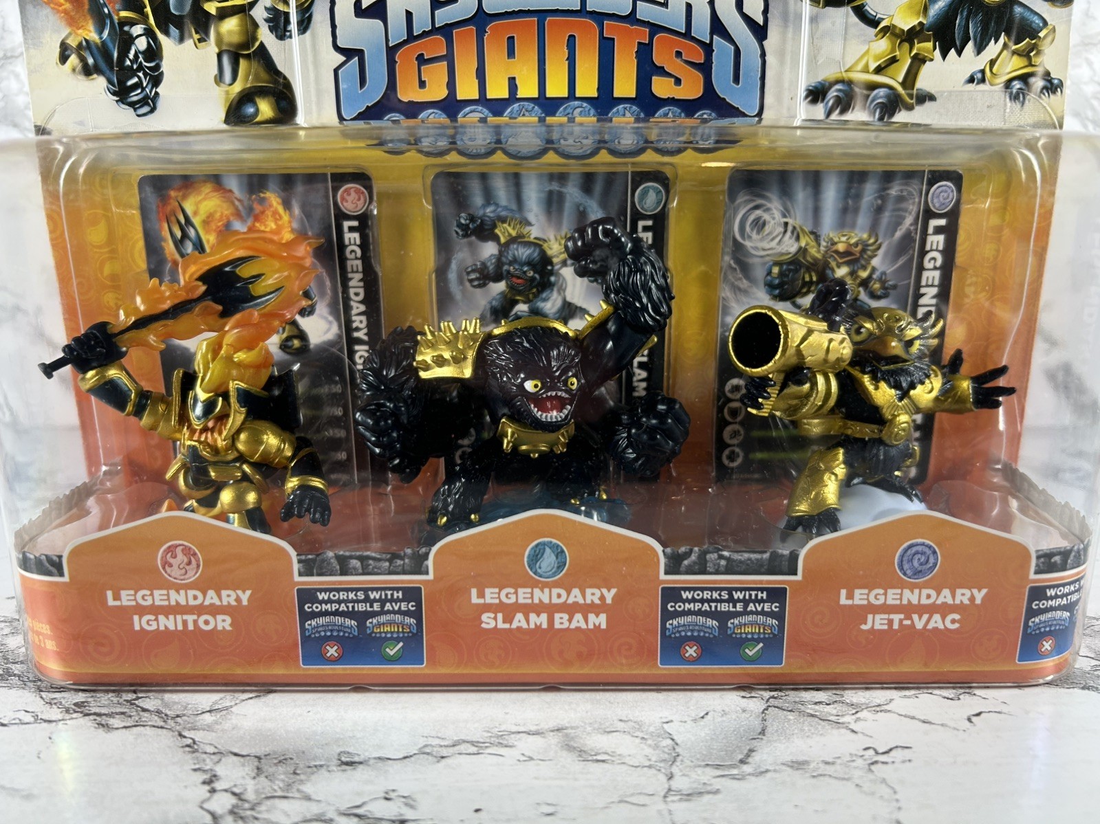 Skylanders Giants 3-pack Legendary Ignitor, Slam Bam, Jet Vac Activision NIB