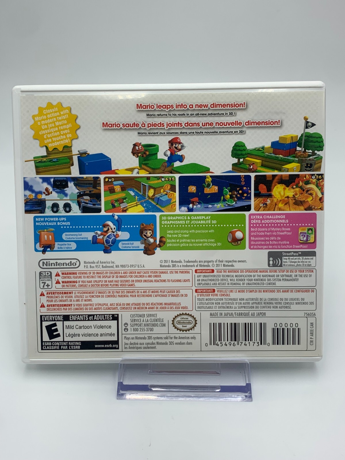 Super Mario 3D Land (Nintendo 3DS, 2011) CIB Complete (1-A)