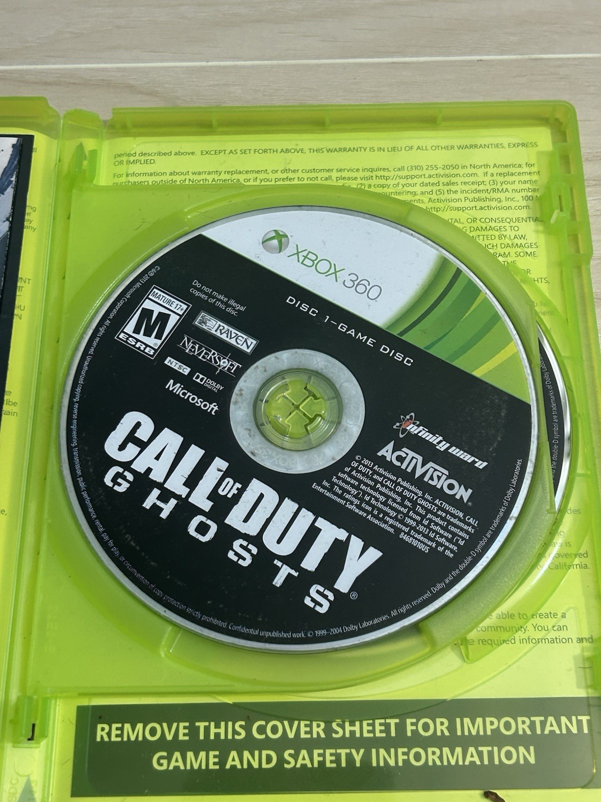 Call of Duty: Ghosts (Xbox 360, 2013) Complete w/ Manual – Tested Working