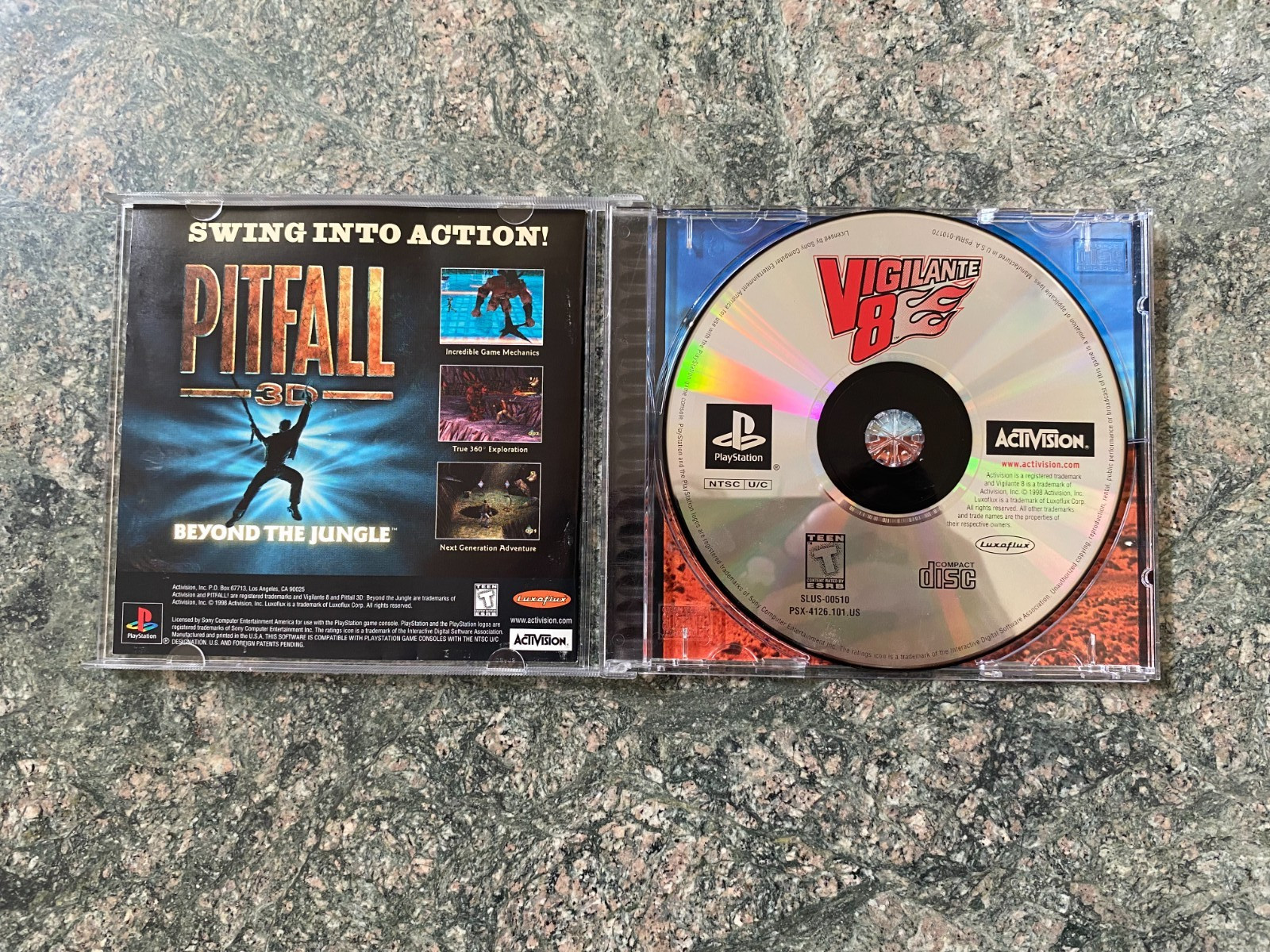 Vigilante 8 2nd Offense PS1 PlayStation 1 + Reg Card Complete & Tested Good