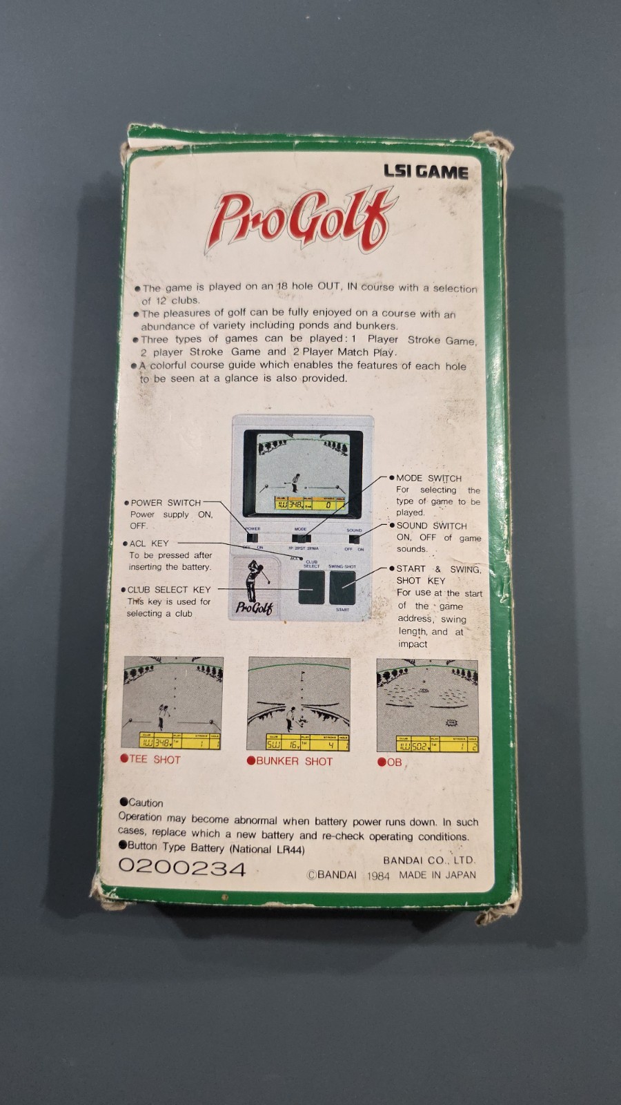 Vintage Bandai LSI Pro Golf Handheld Electronic Game 1984