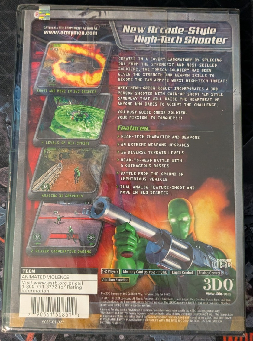 Army Men: Green Rogue – PlayStation 2 (PS2) – Brand New Factory Sealed USA