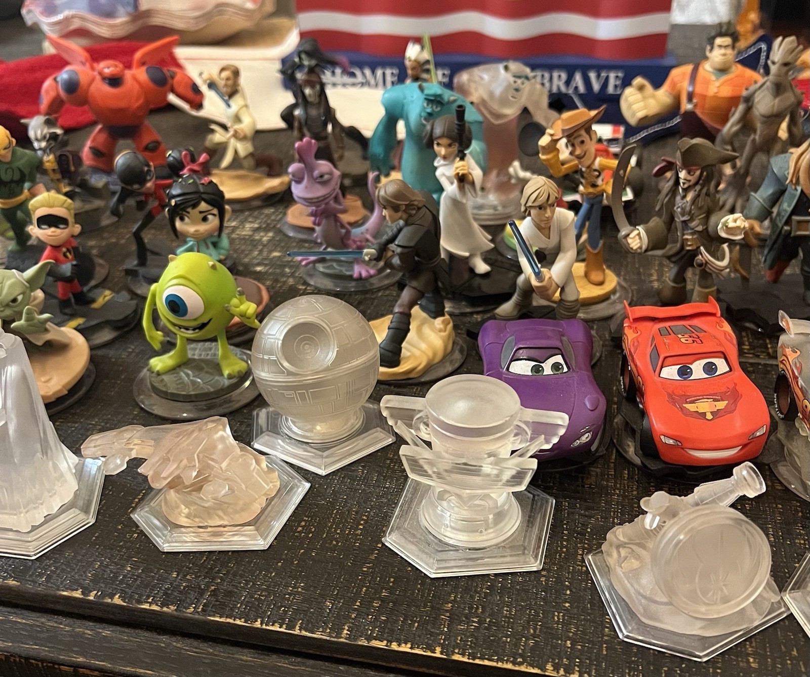 Assortment of Disney Infinity Figures With Power Disks And Play Cards (Not All)