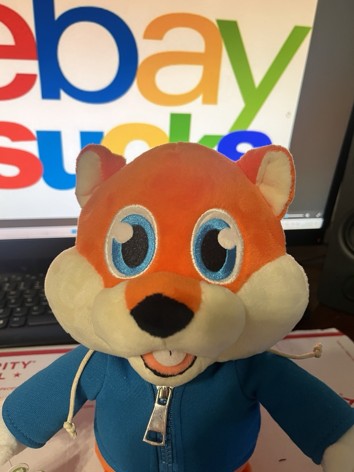Conker Talking Plush Figure w/ Removable Crown Conker’s Bad Fur Day; Sound Works