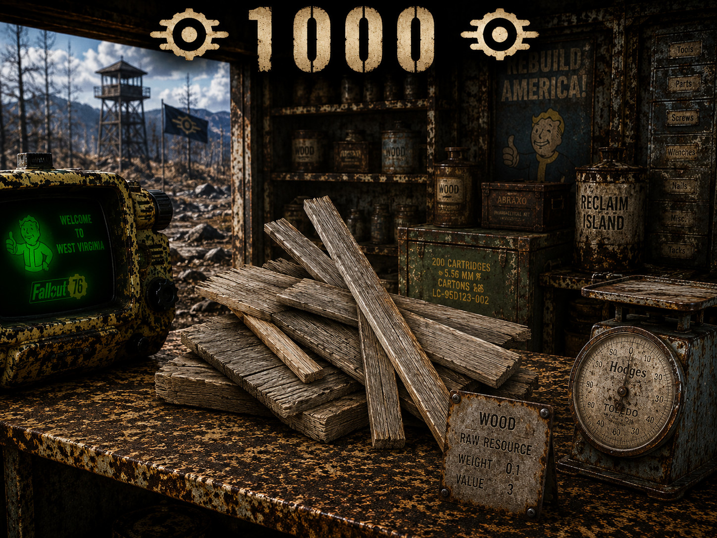 PS4 / PS5 Fallout 76 junk x1,000 wood