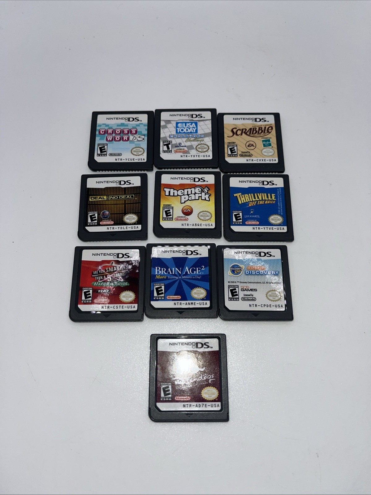 Nintendo Ds Game Lot Of 10 : Crosswords, Scrabble & ETC Tested