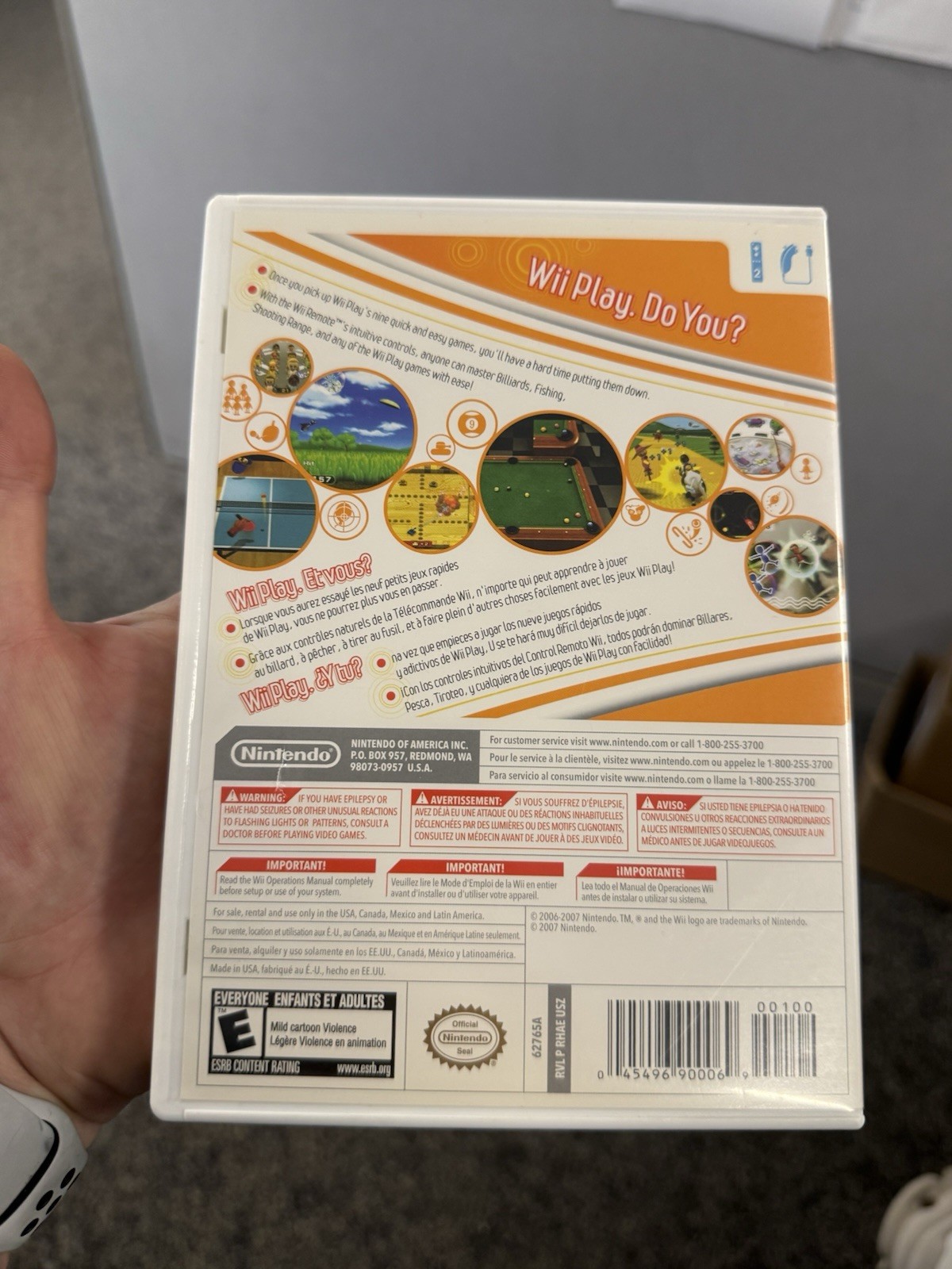 Wii Play (Nintendo Wii, 2007) Complete W/ Manual EUC