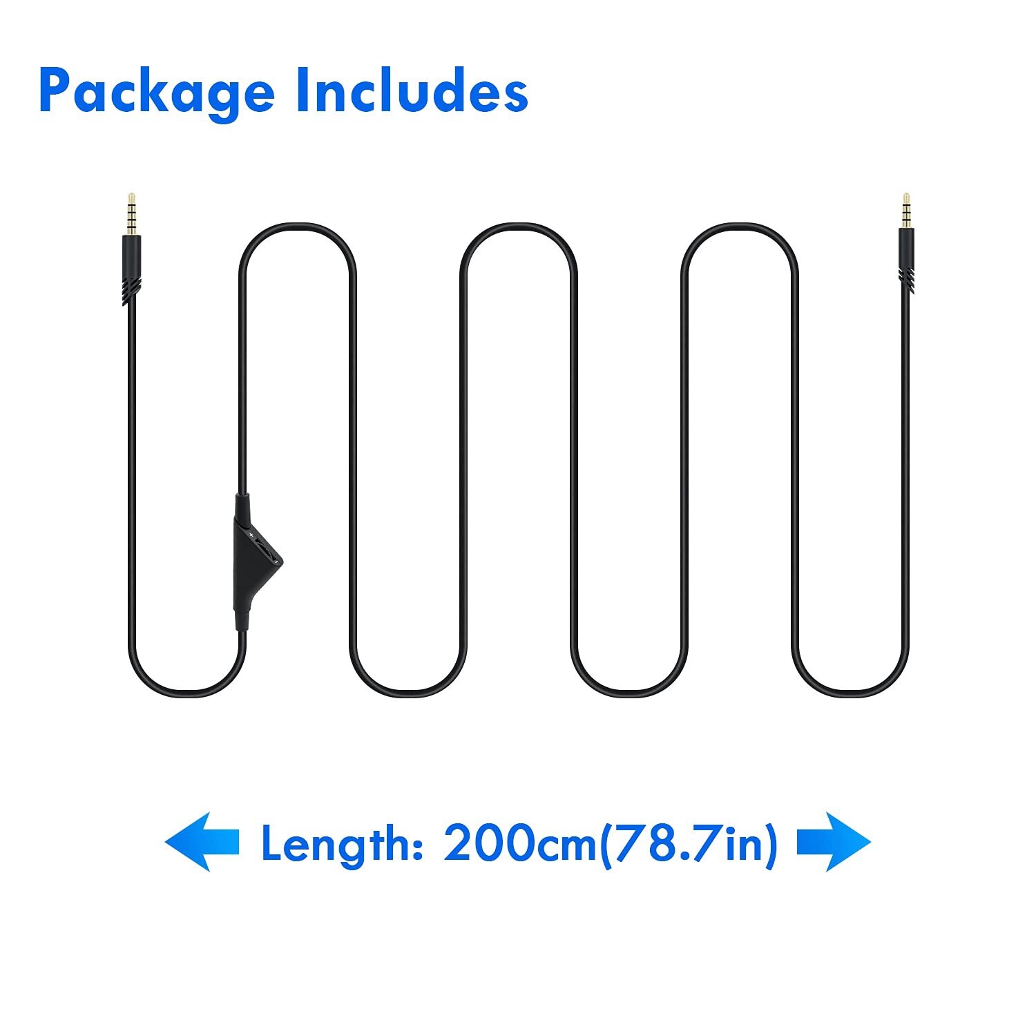 Gaming Headset Audio Cable Aux Chat 3.5MM Jack Cord For Astro A10 A40 G233 G433