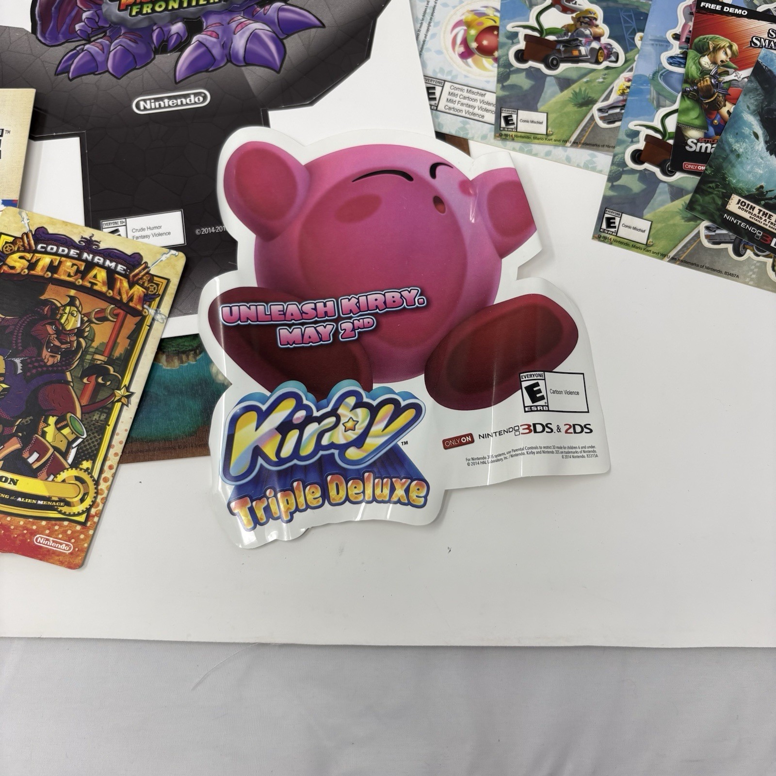 Nintendo Pokemon Smash Bros Promotional Lot Standee Posters Stickers Promo