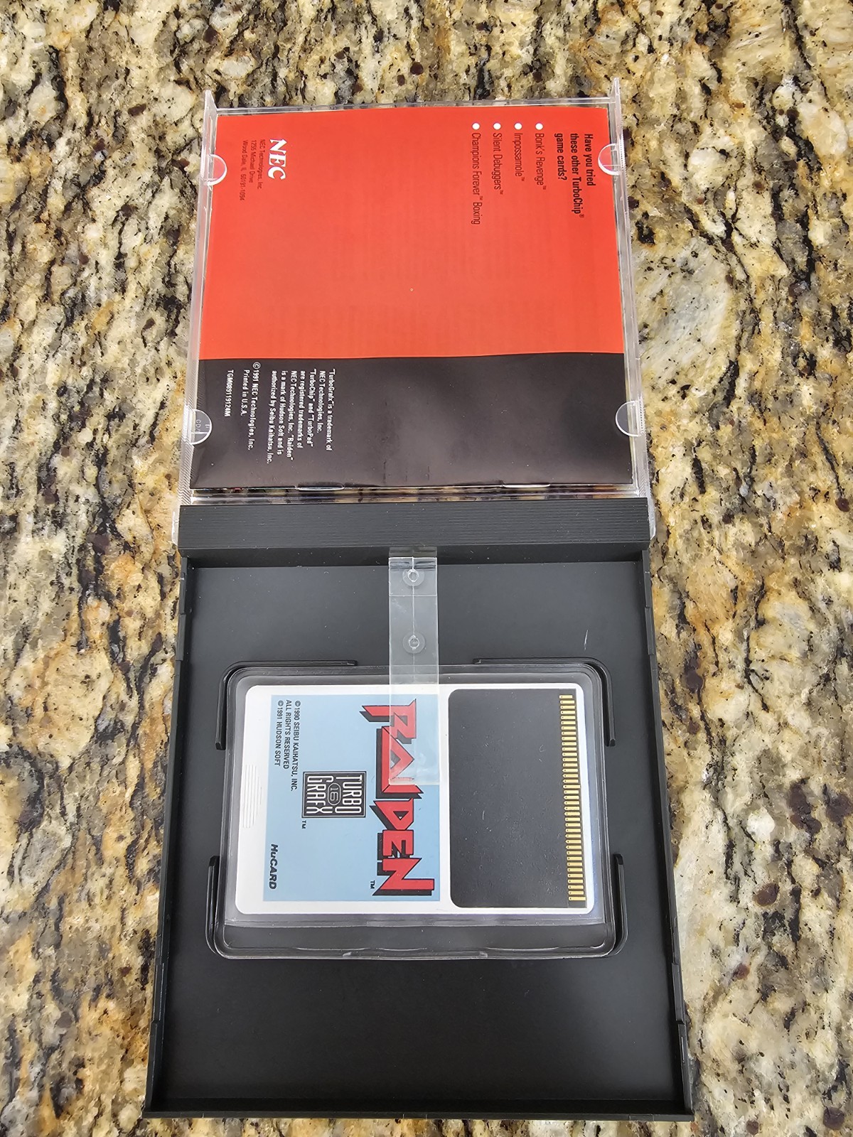 Raiden TurboGrafx-16 Case, Manual, HuCard *Great Condition*