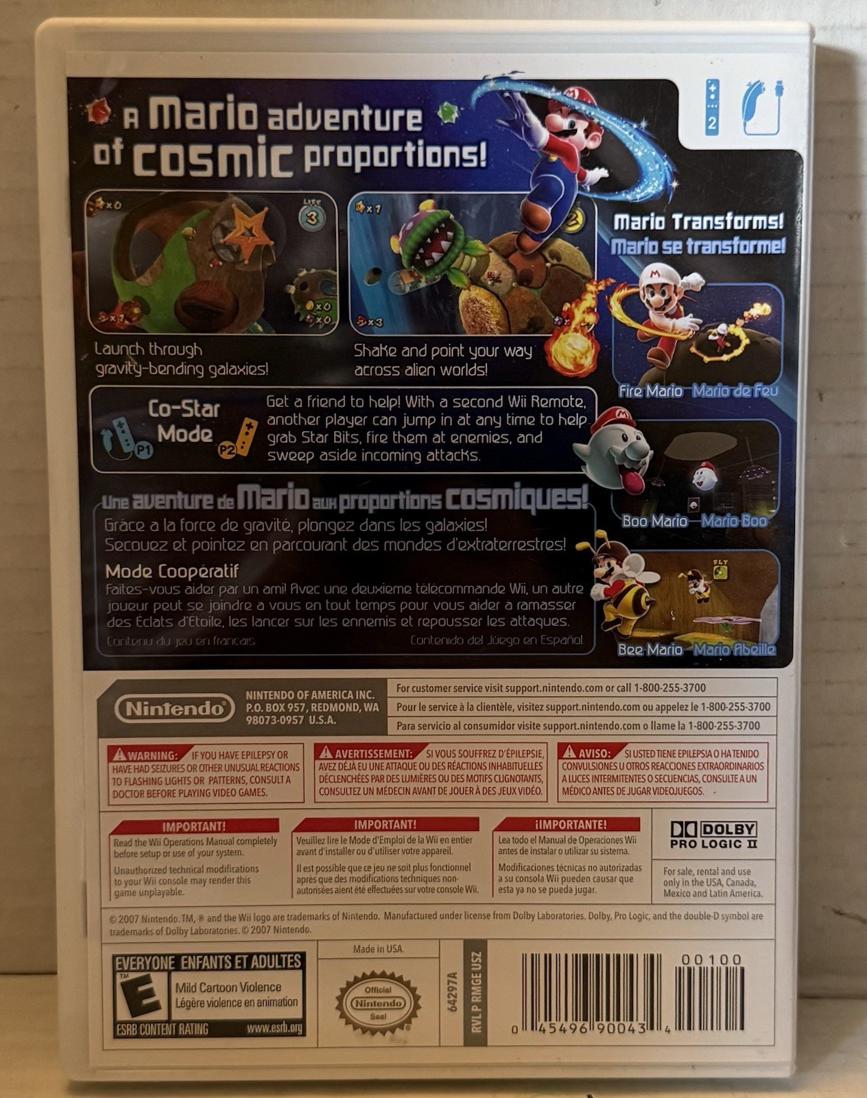 Super Mario Galaxy (Nintendo Wii, 2007) Complete, CIB – Tested