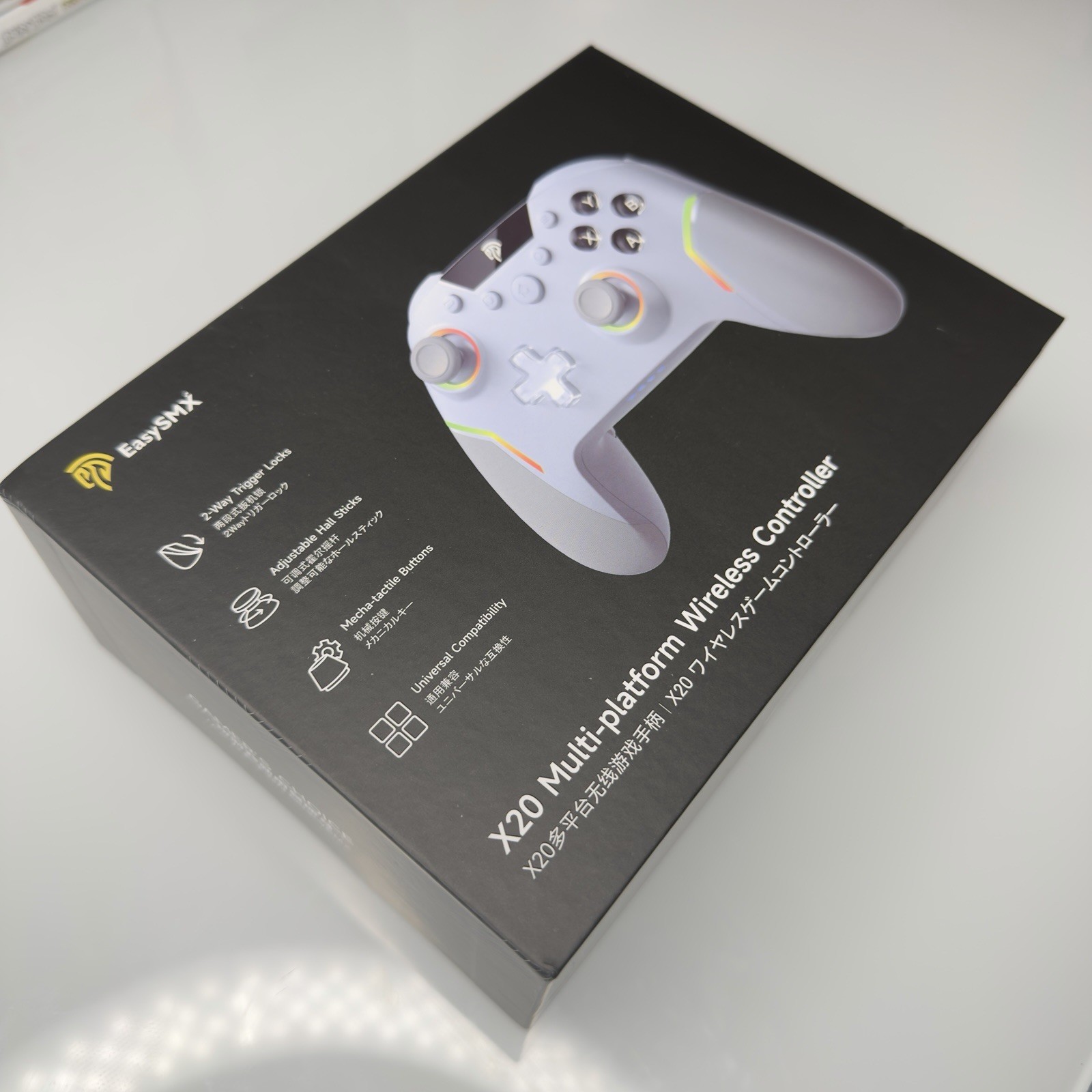 EasySMX X20 Multiplatform White Gaming Controller (Trigger Lock + Hall Effect)