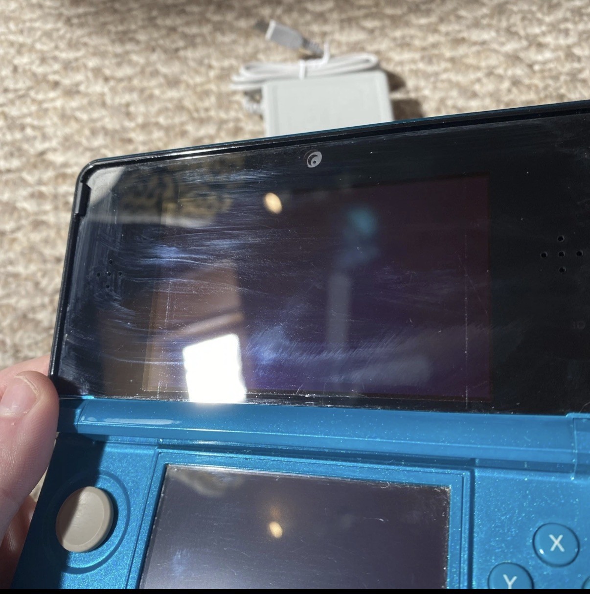 Nintendo 3DS Aqua Blue Handheld Handheld Console System CTR-001 Tested USA