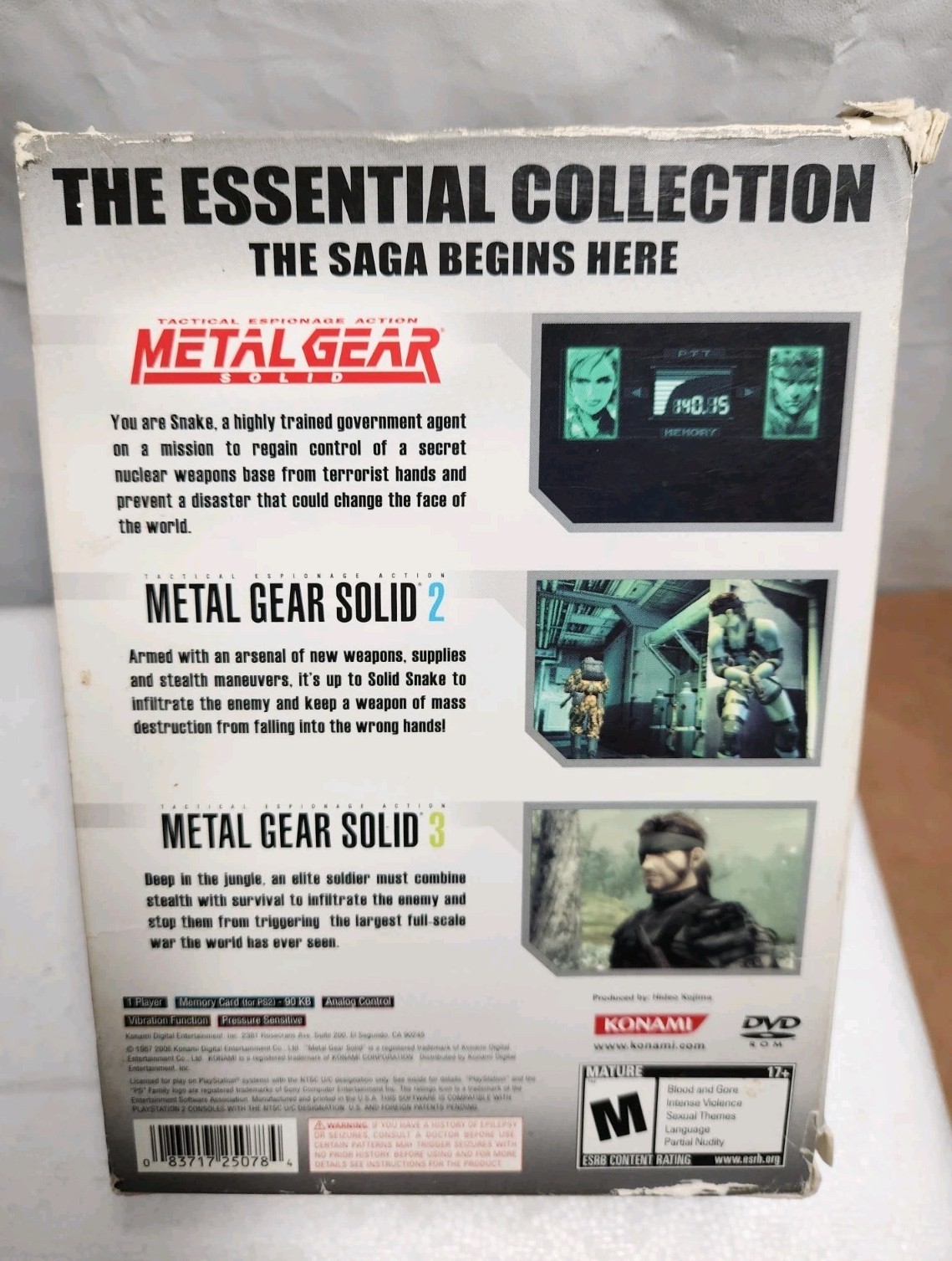 Box Set Metal Gear Solid: The Essential Collection – Sony PlayStation 1&2 Mint