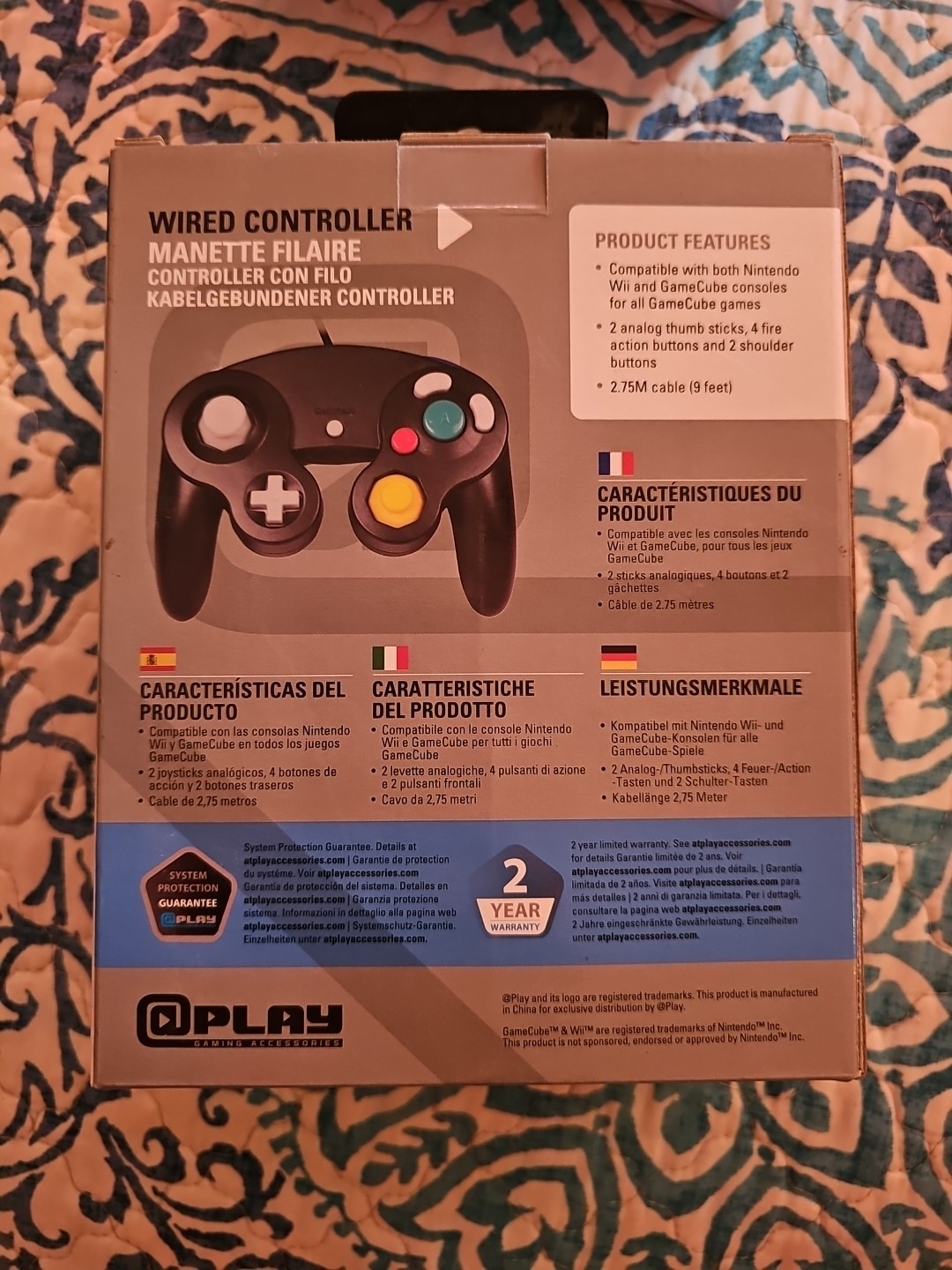 Free Shipping Wired Controller for Nintendo Game Cube & Wii New Sealed Play Game
