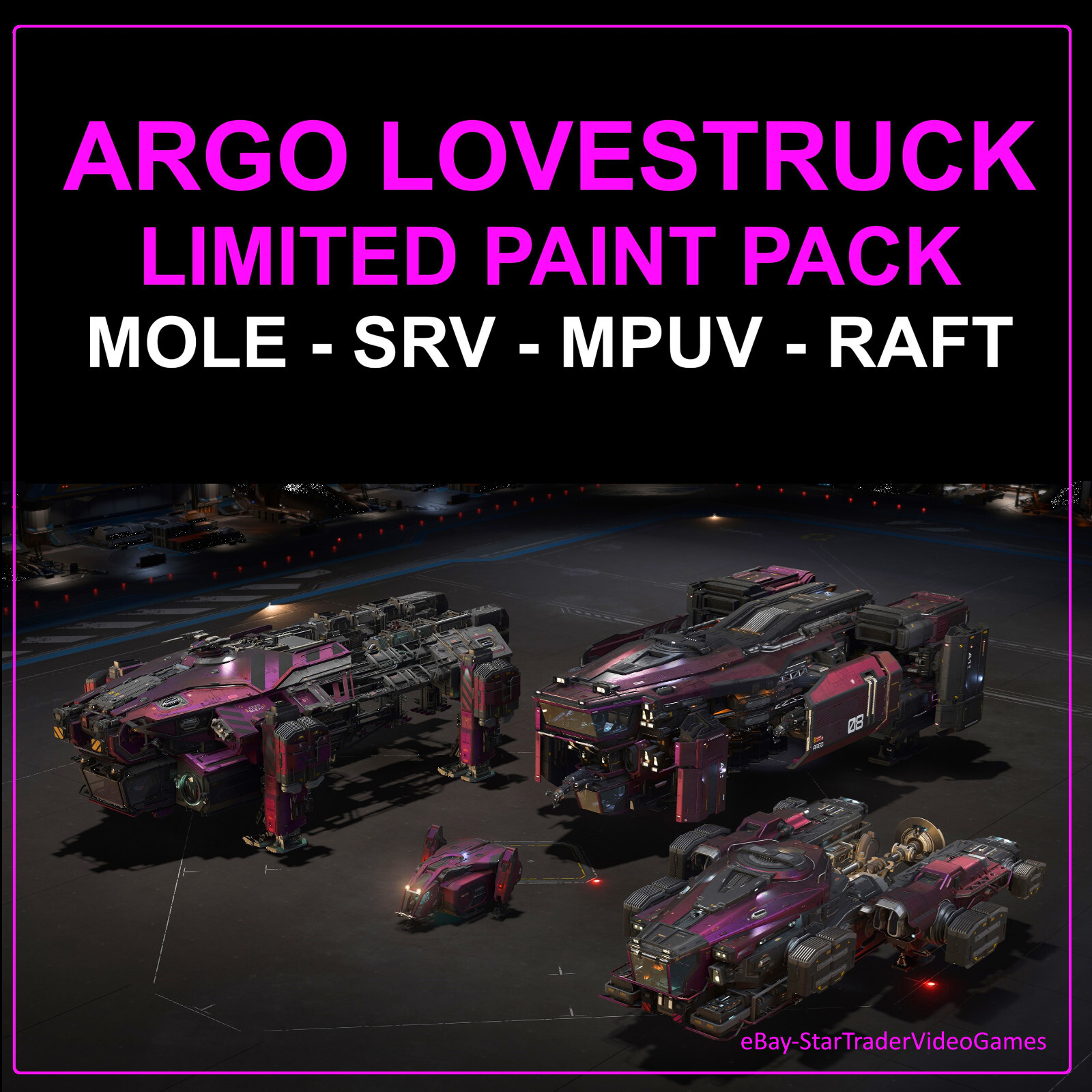 STAR CITIZEN PAINTS – ARGO LOVESTRUCK LIMITED PAINT PACK / SKIN