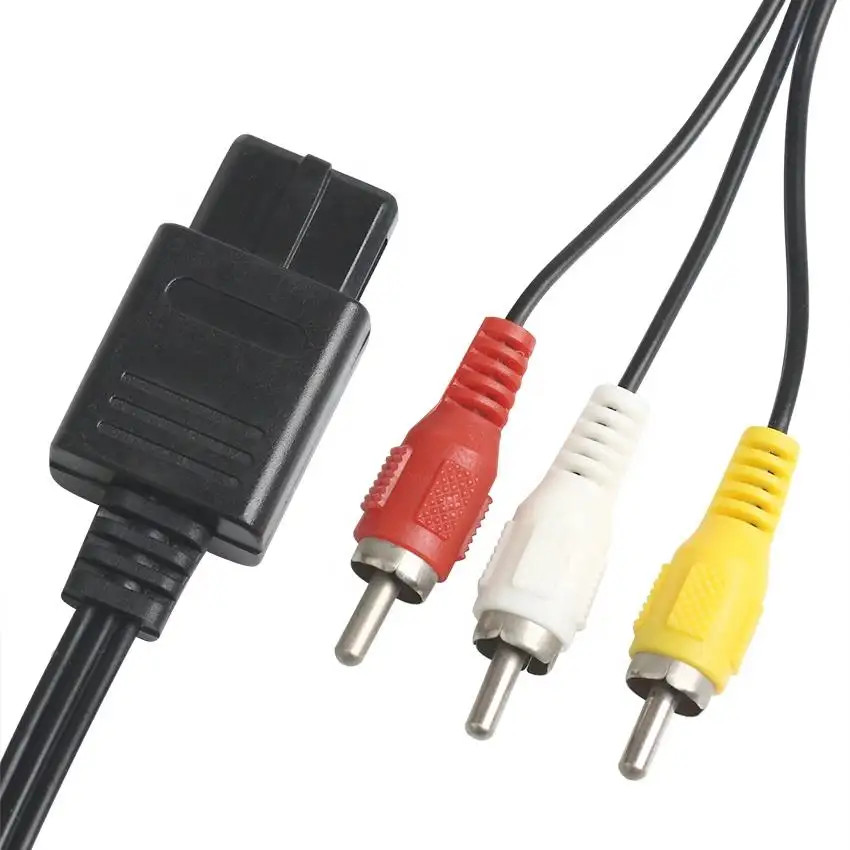 AV Cable For Nintendo 64 N64 SNES Game Cube TV RCA Video Audio Output Cord 1.8M.