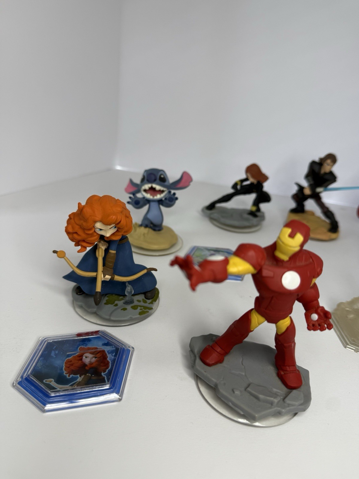 Disney Infinity Lot Figures & Power Discs w/ USB Portal Stitch Merida
