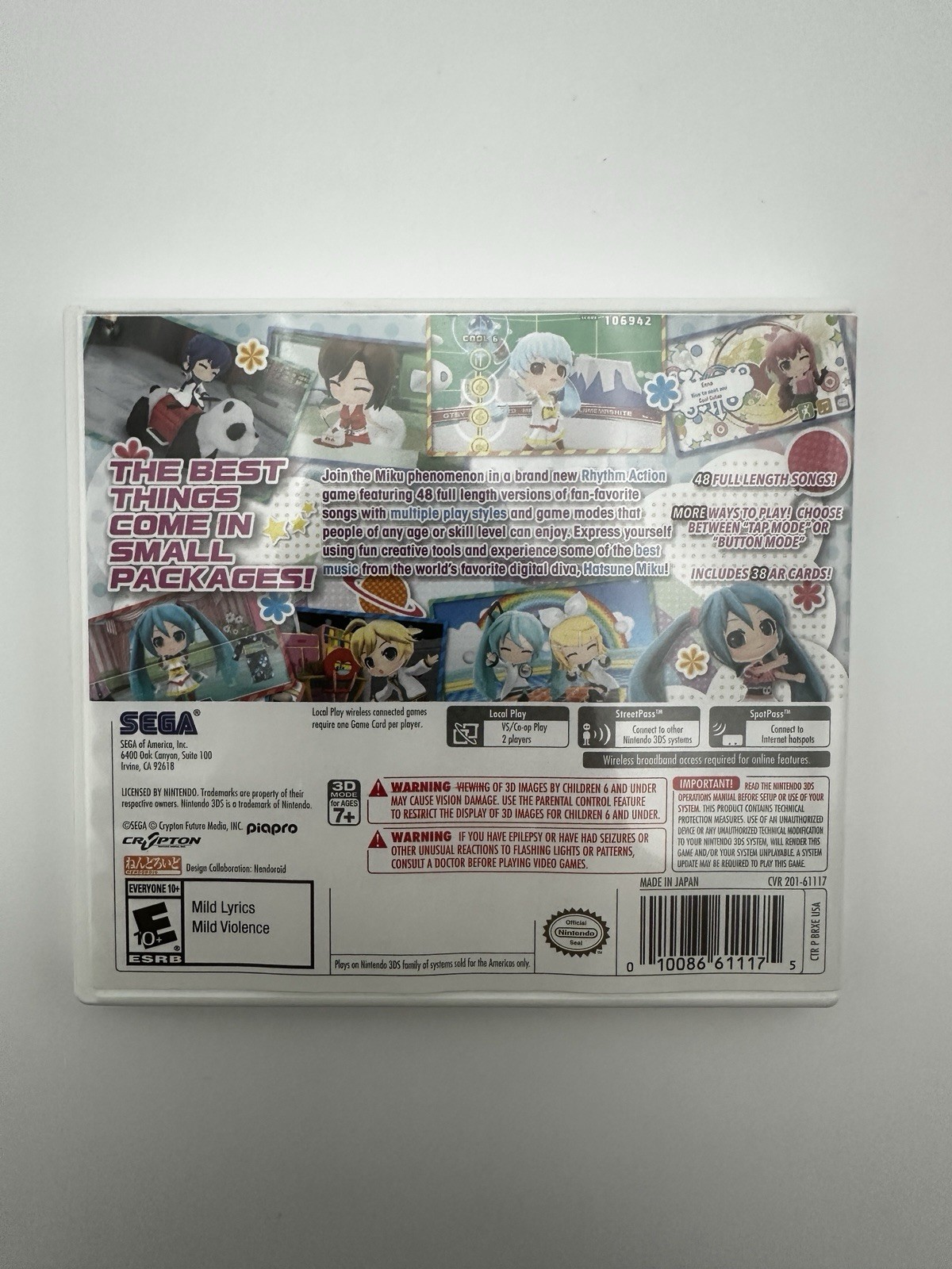 Hatsune Miku: Project Mirai DX (Nintendo 3DS) Case Only No Game Has AR Cards