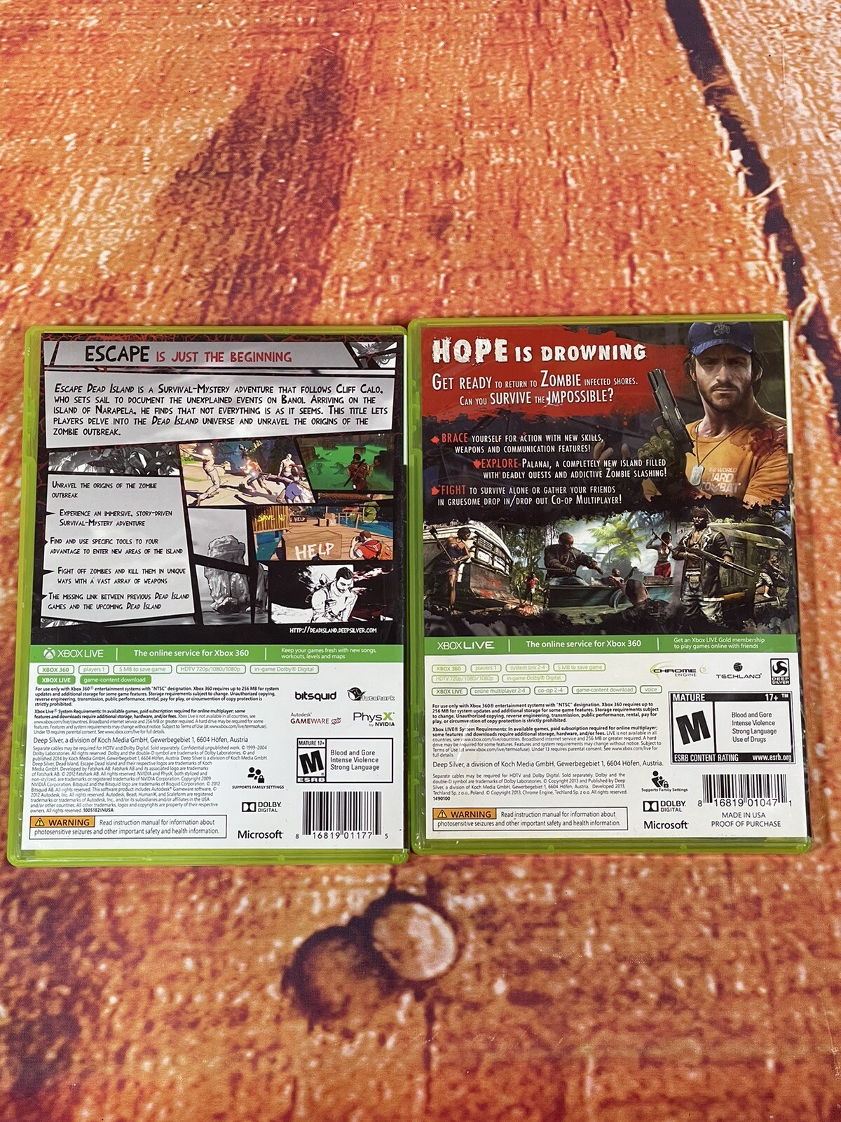 Xbox 360 Dead Island: Riptide & Escape Dead Island Lot Of 2 CIB TESTED