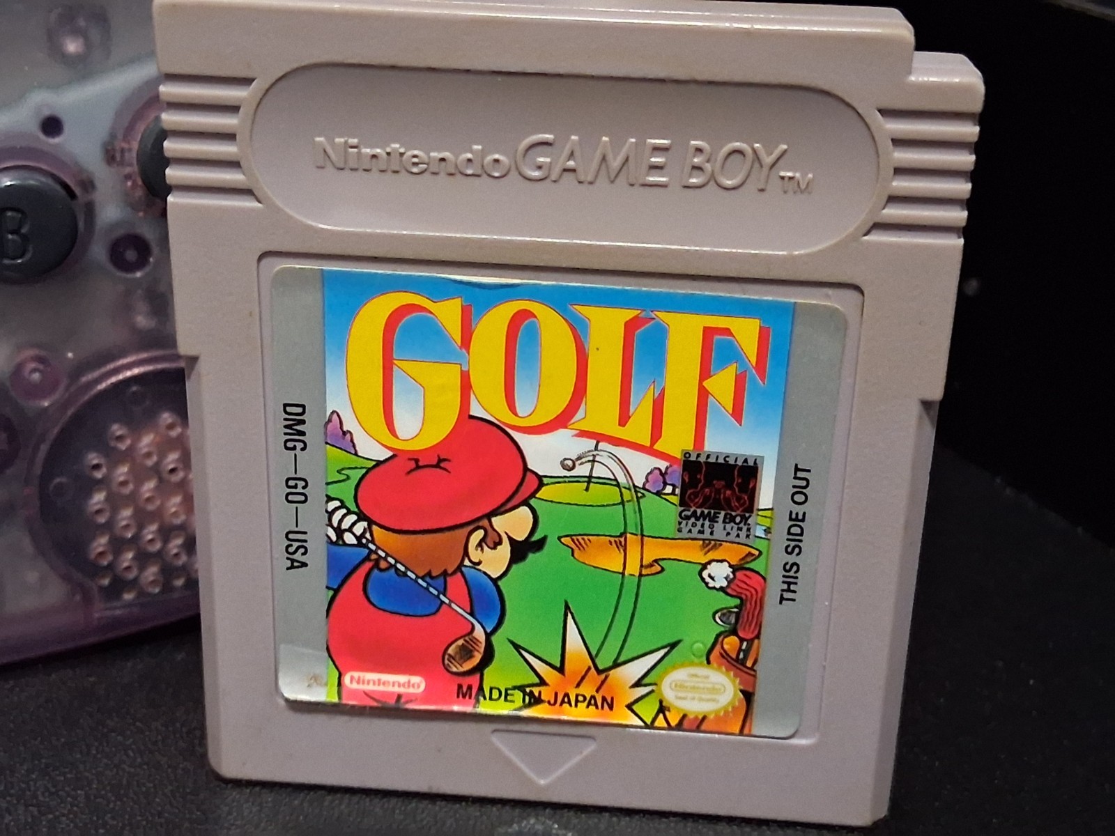 GameBoy Color Atomic Purple Complete In Box Manual CIB W/ GB Golf Cartridge GBC