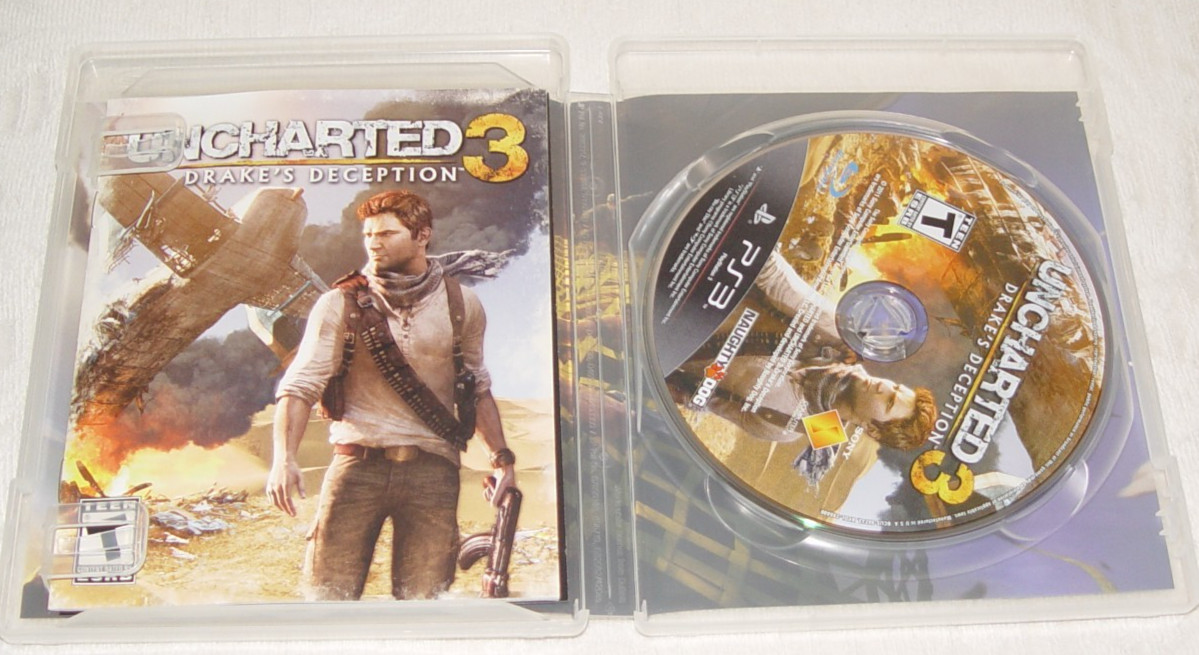 Uncharted 1,2,3 Games Bundle for (Sony Playstation 3 Ps3) Complete NM