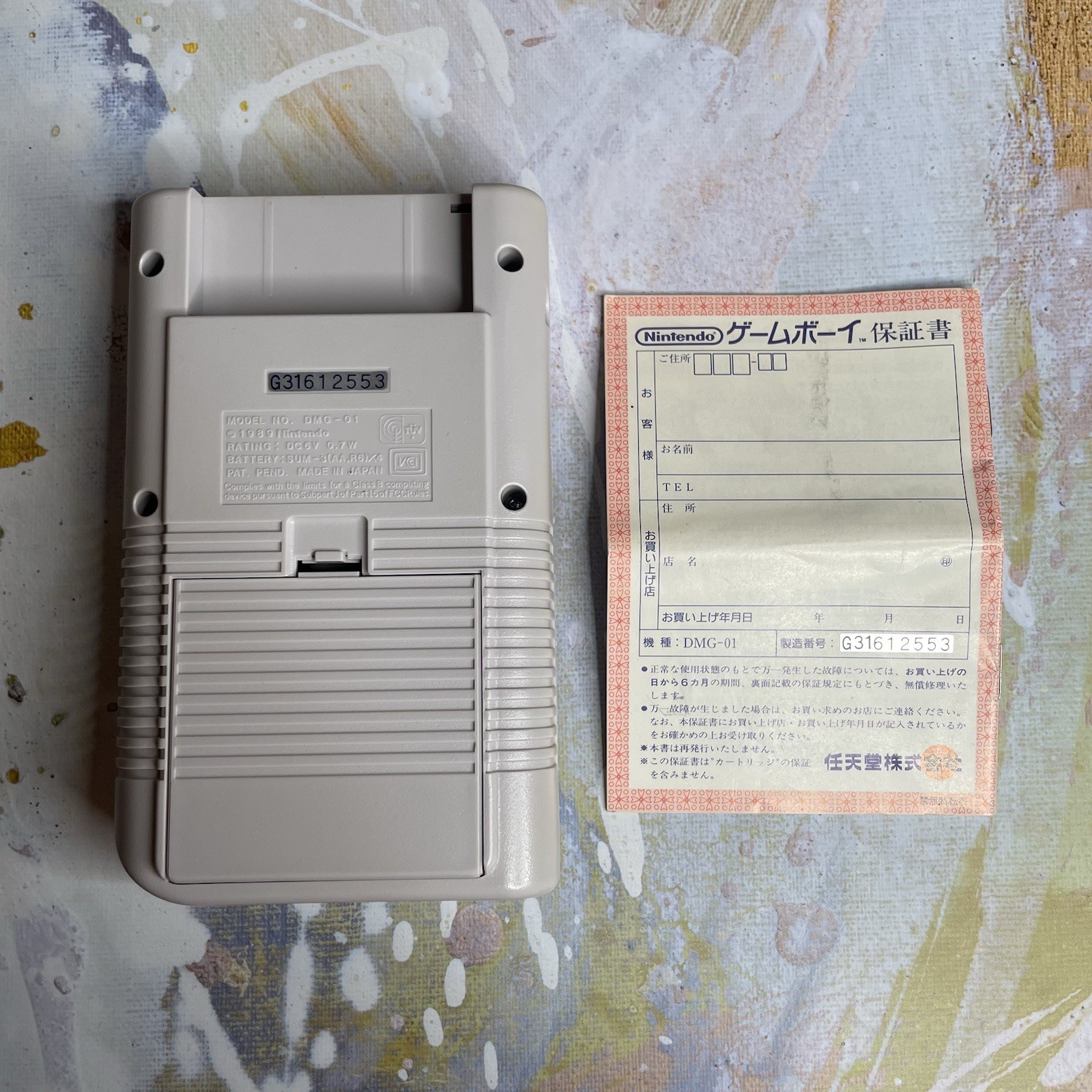 Original Nintendo GameBoy DMG-01 Handheld Console Gray CIB Complete In Box