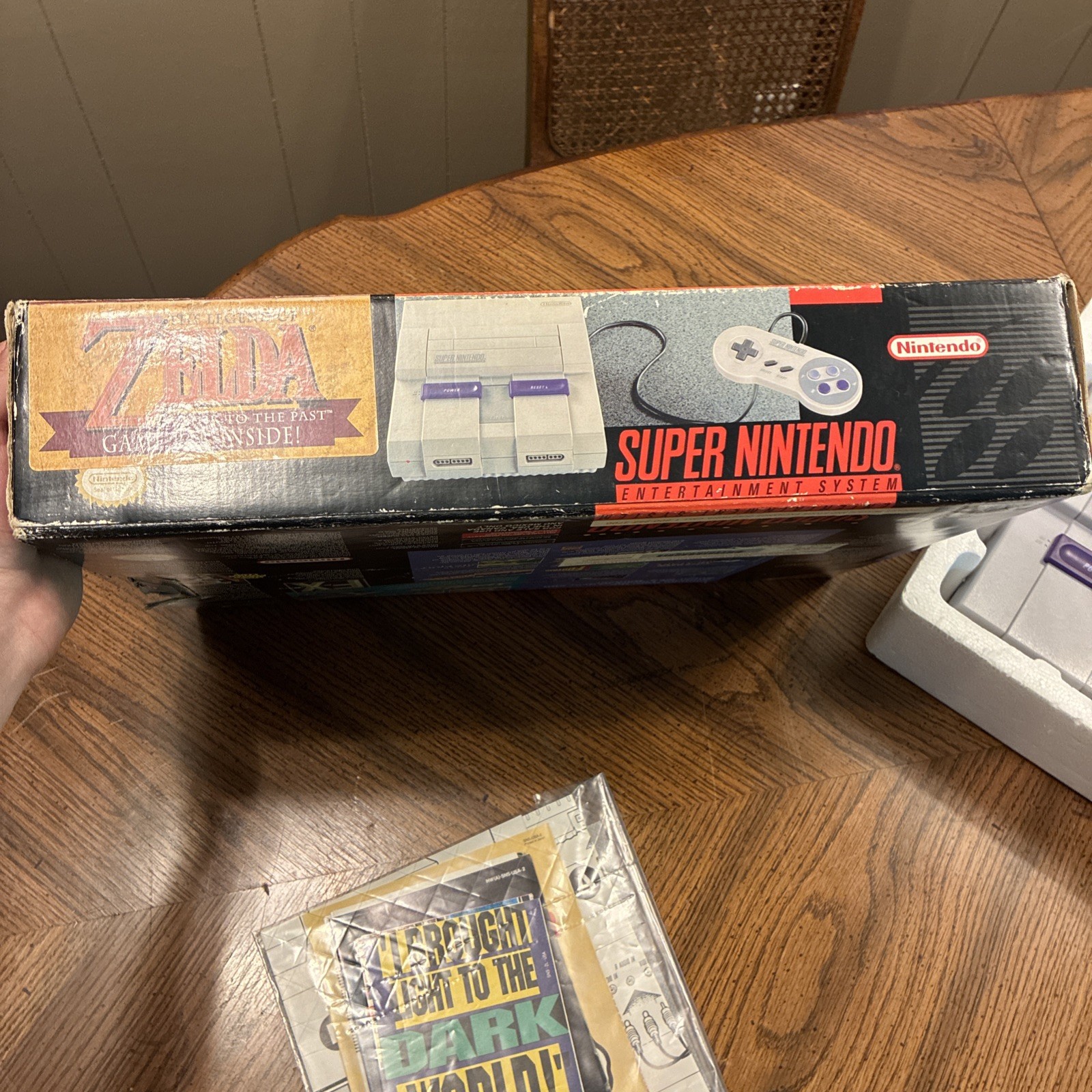 Nintendo Super NES Control Set Super Nintendo with Zelda & Original Box Manuals