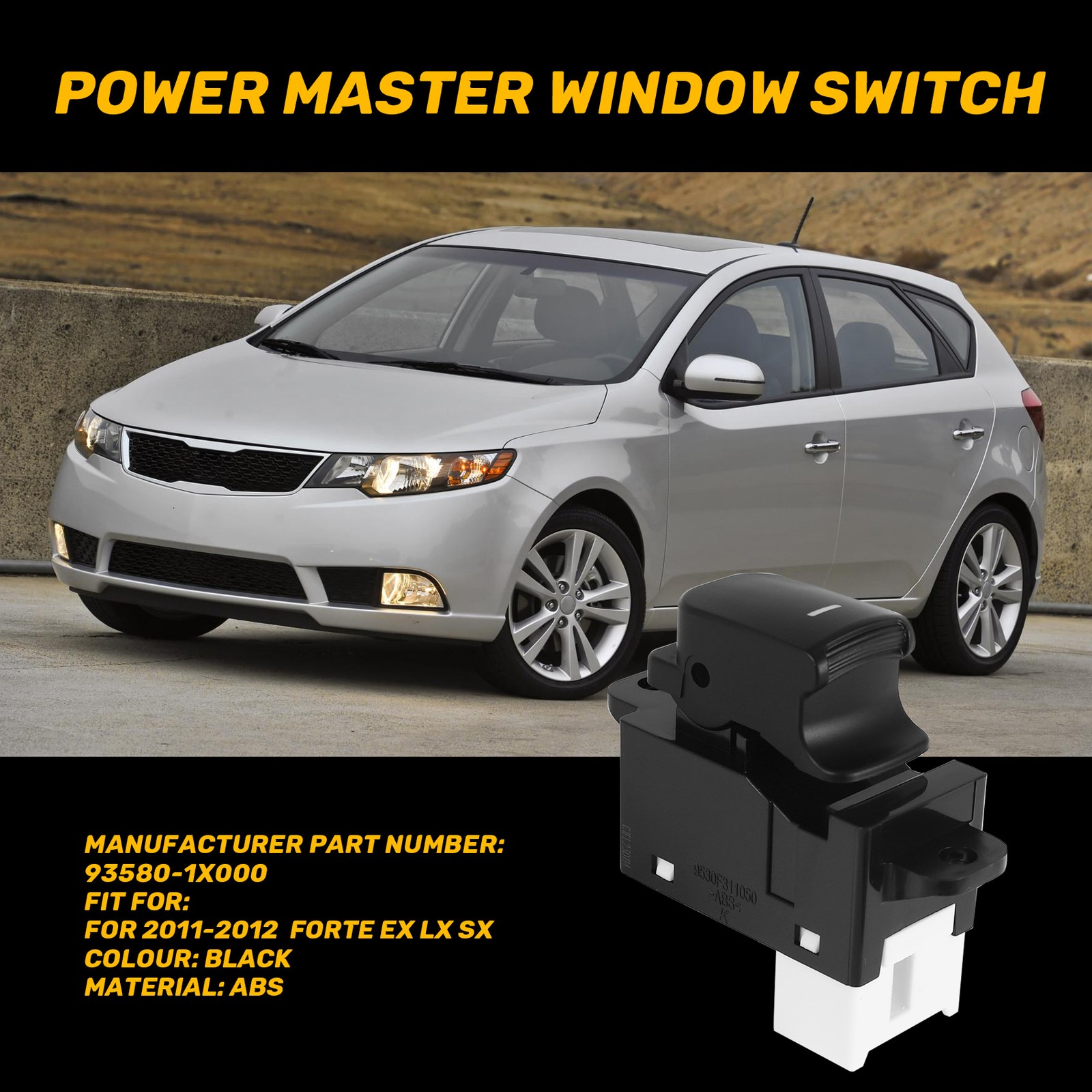 For FORTE Cerato 2011 2012 Electric Master Window Control Single Button3640