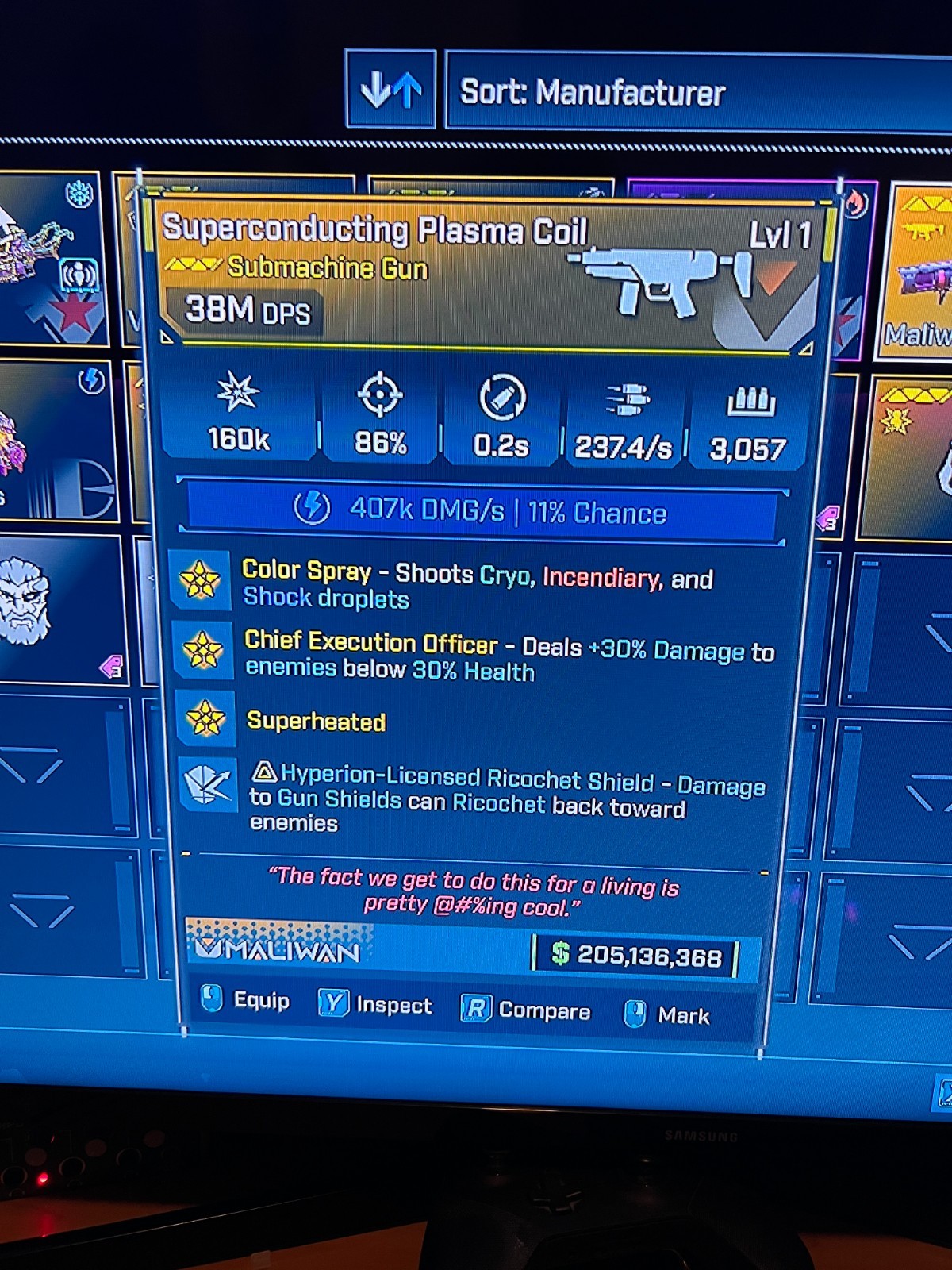 Borderlands 4✨ MODDED LEVEL ONE 38M DPS PLASMA COIL SMG LVL 1 BL4 ✅PC-PS-XBOX✨